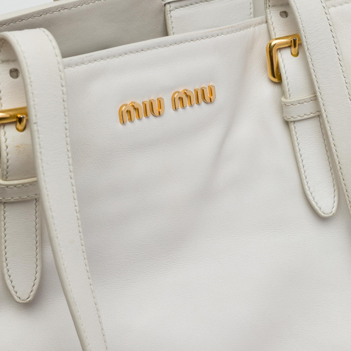 Miu Miu Studded Soft Calf Tote