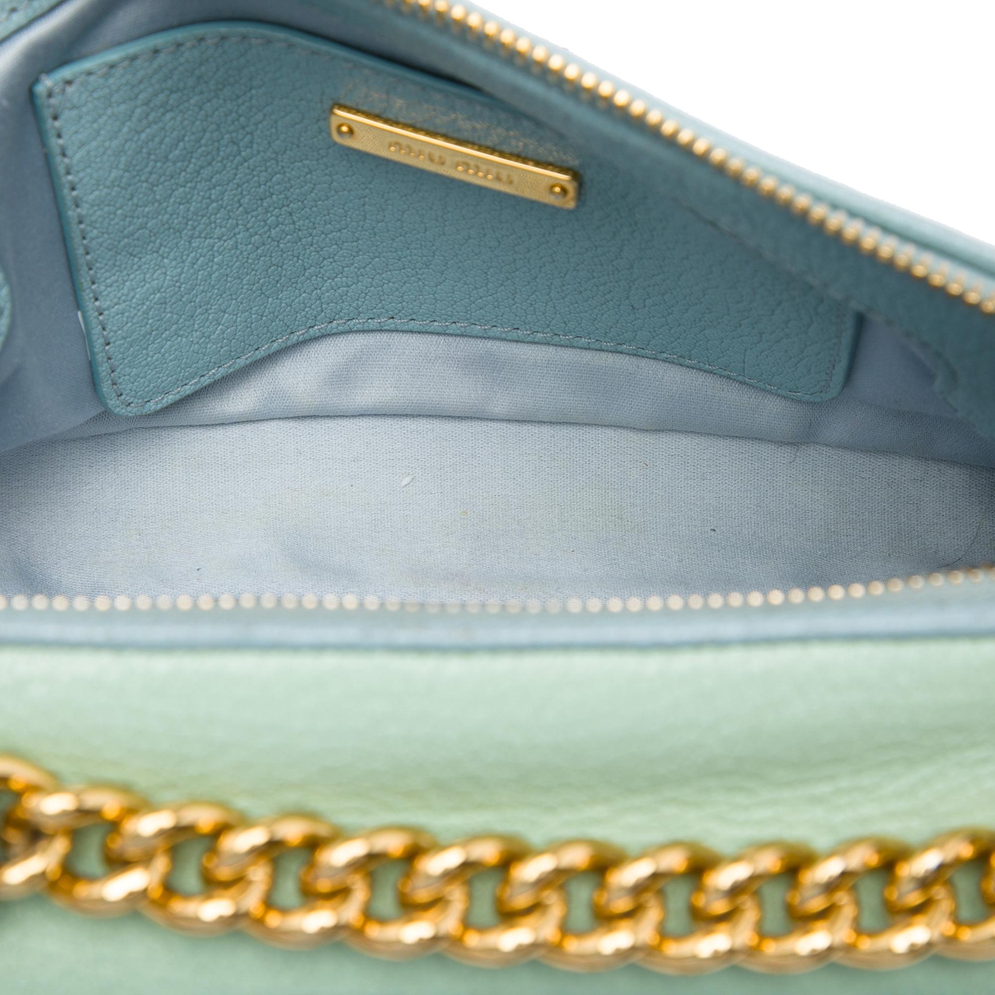 Miu Miu Tricolor Goatskin Madras Double Zip Camera Bag