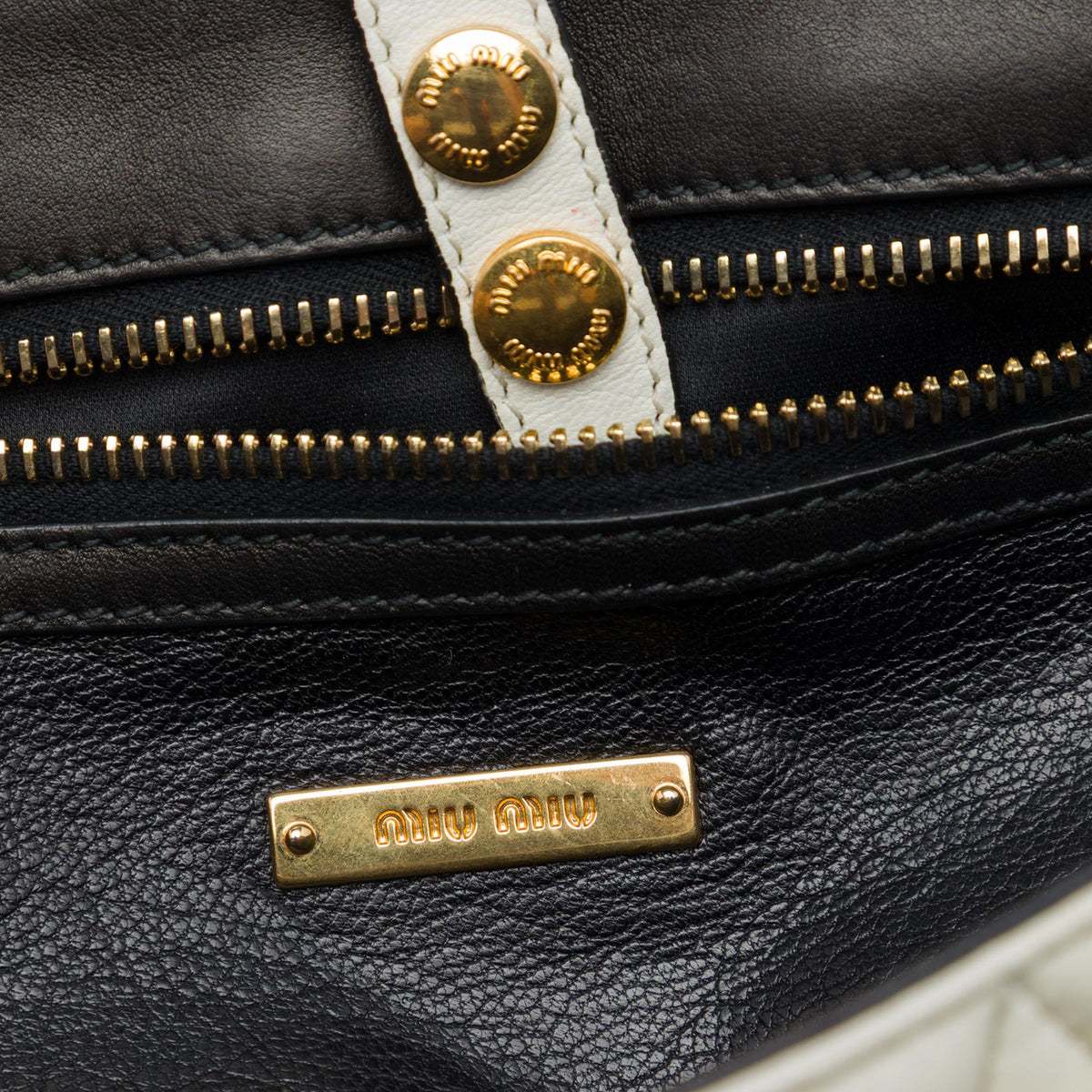 Miu Miu Tricolor Nappa Biker Twin Pocket Crossbody