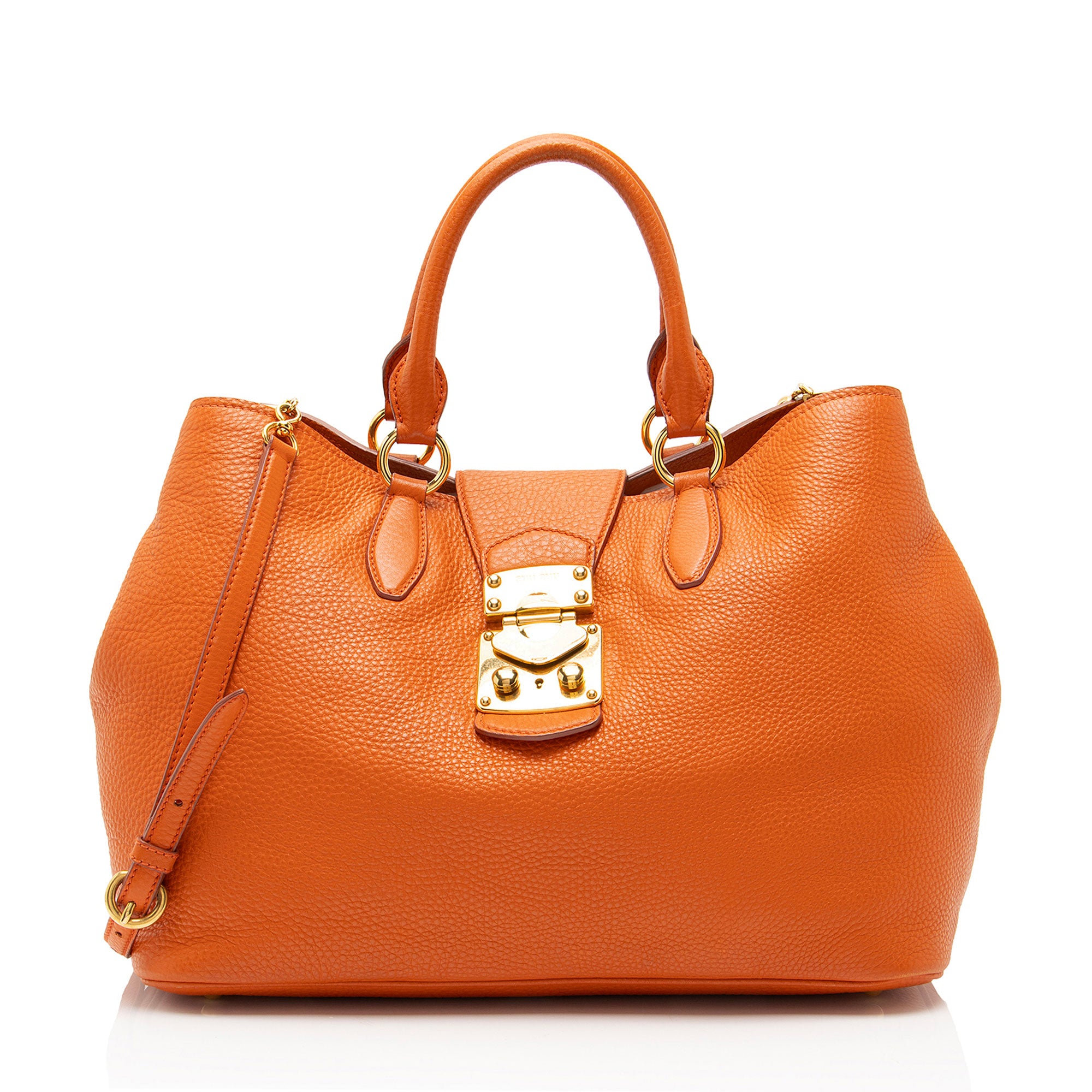 Miu Miu Vitello Caribu Convertible Tote