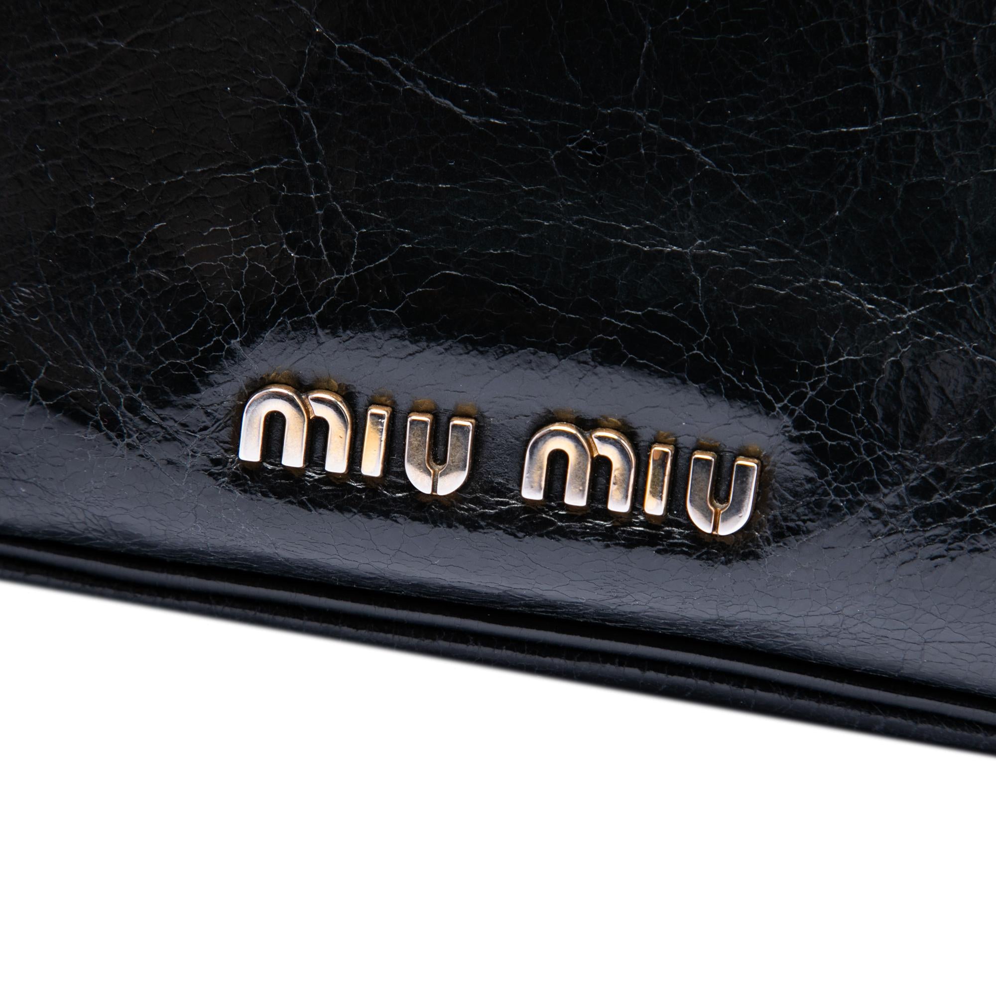 Miu Miu Vitello Shine Trapu Crossbody