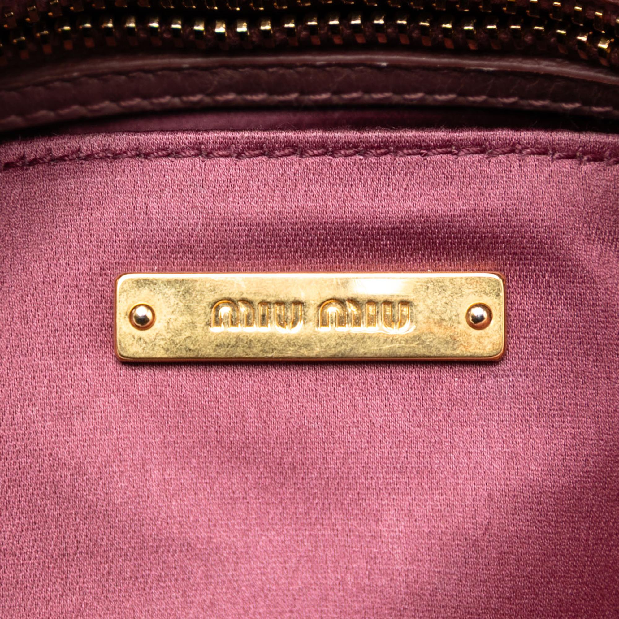 Miu Miu Vitello Shine Trapu Crossbody