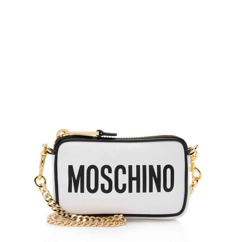 Moschino Calfskin Logo Mini Shoulder Bag SHF IYfpwn