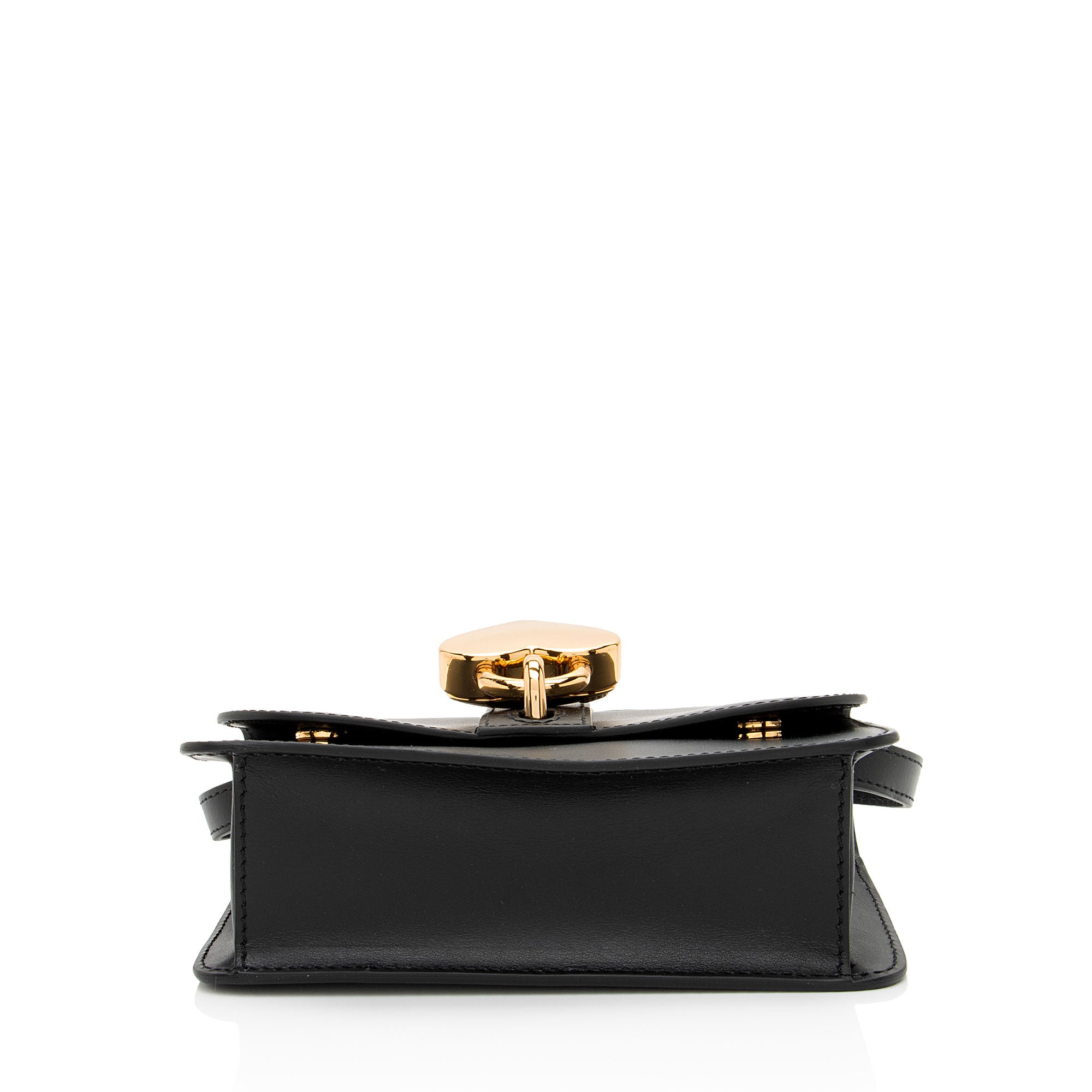 Moschino Leather Heart Lock Shoulder Bag