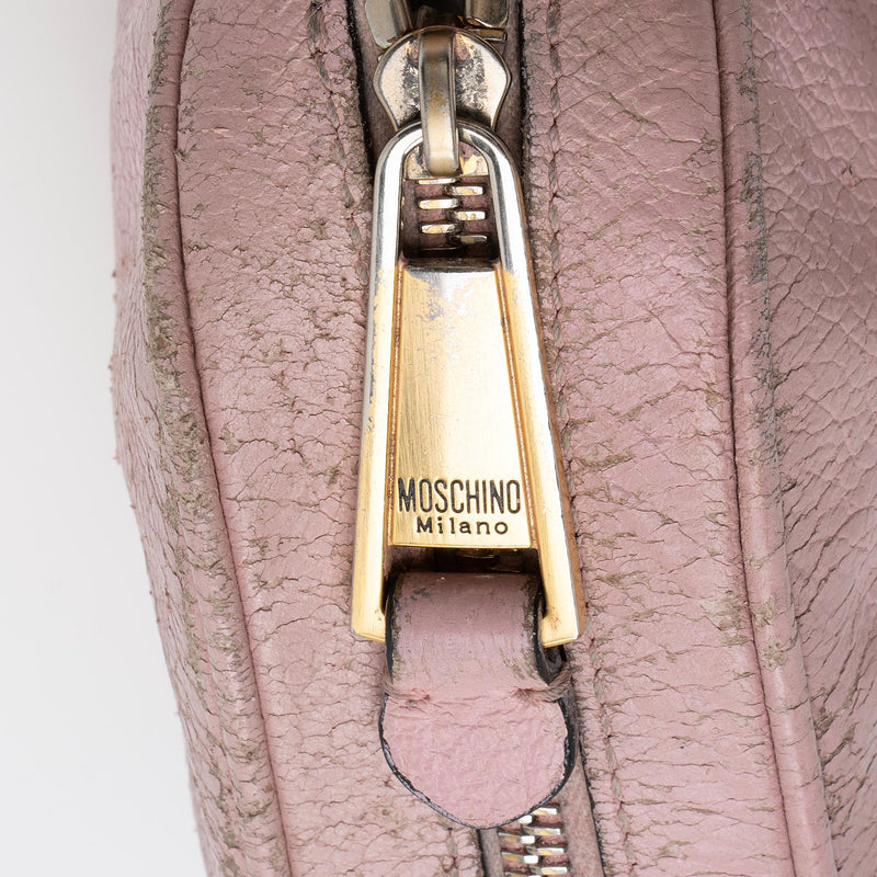 Moschino Leather Logo Shoulder Bag - FINAL SALE (SHF-23051)