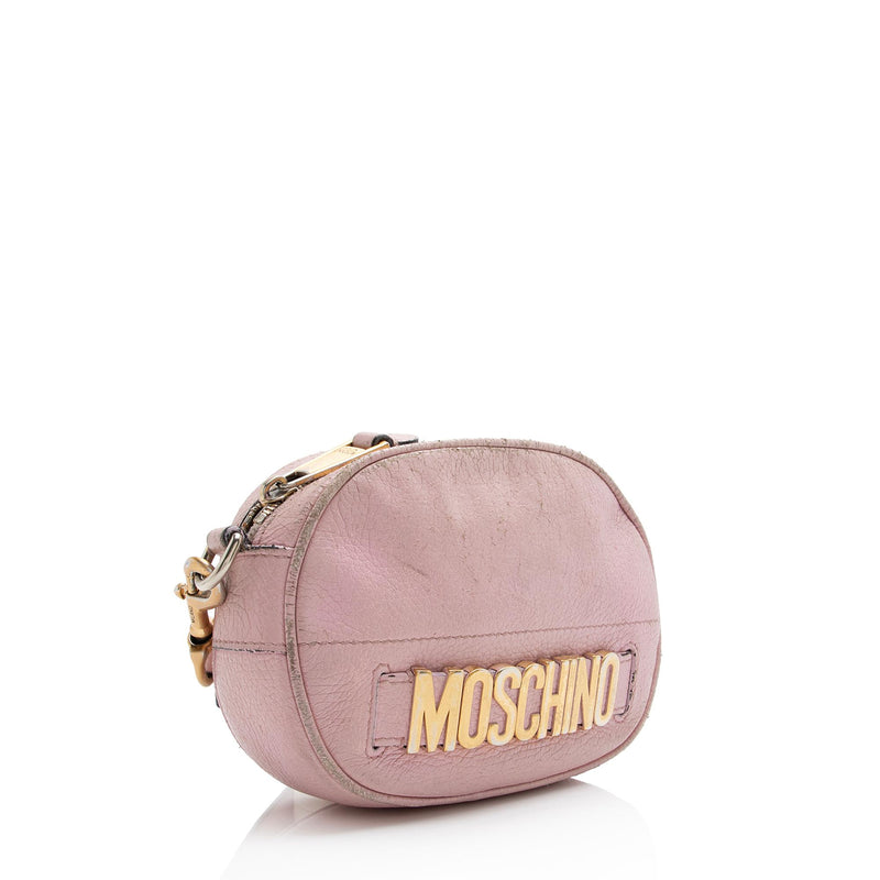 Moschino Leather Logo Shoulder Bag - FINAL SALE (SHF-23051)