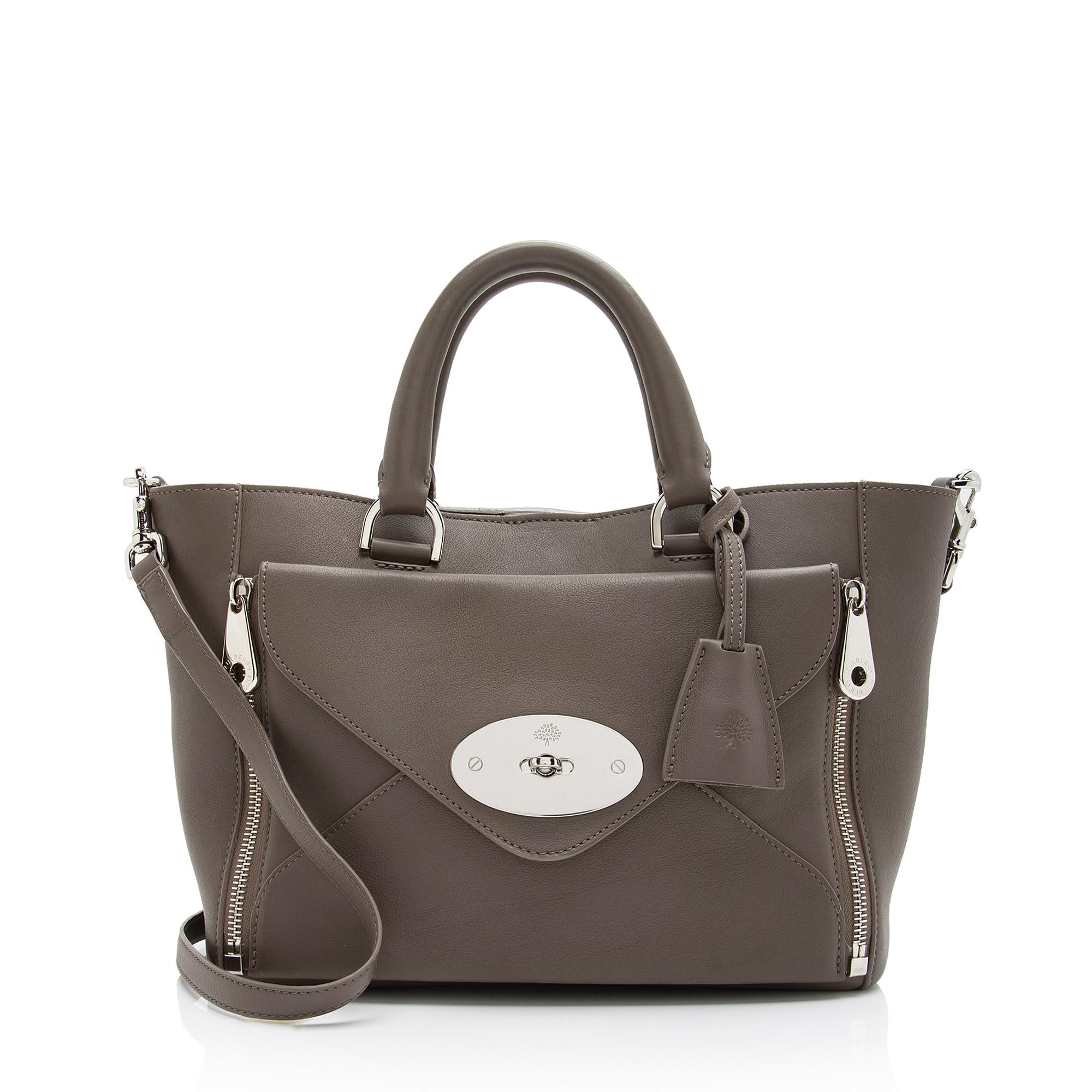 Mulberry Smooth Calfskin Willow Small Tote (SHF-F4rpMb)