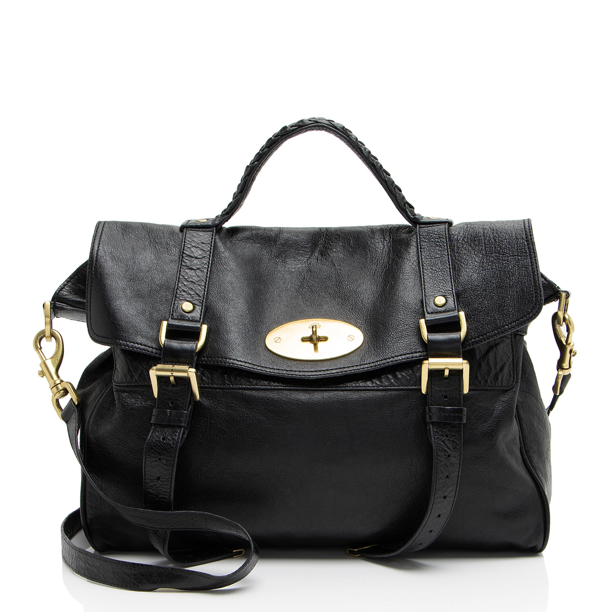 Mulberry Soft Buffalo Leather Oversized Alexa Top Handle