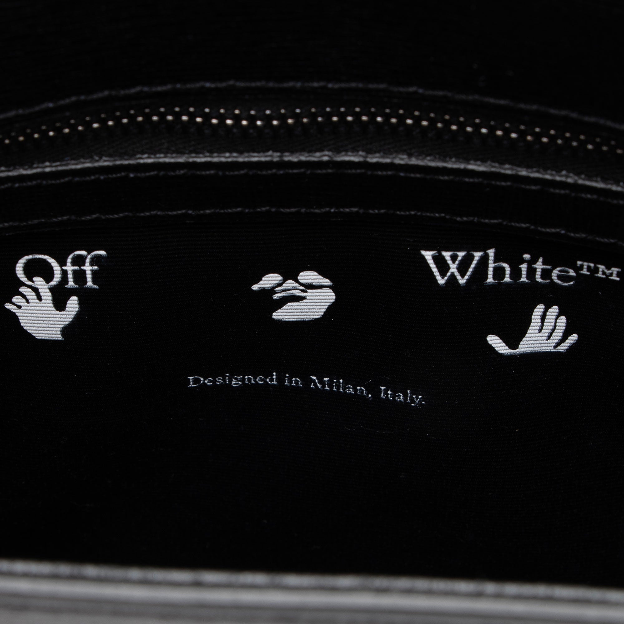 Off-White Leather Binder Clip Shoulder Bag