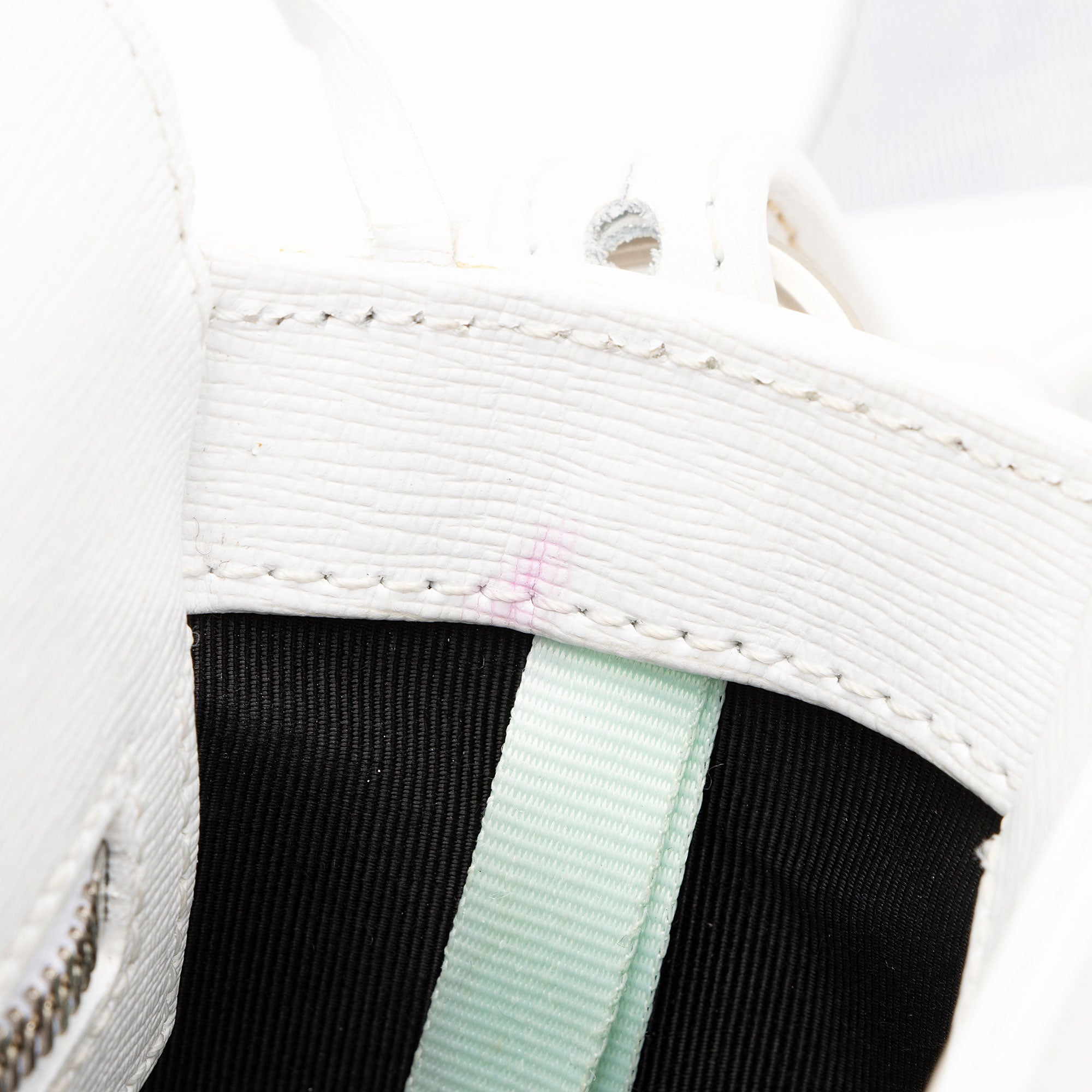 Off-White Leather Binder Clip Shoulder Bag