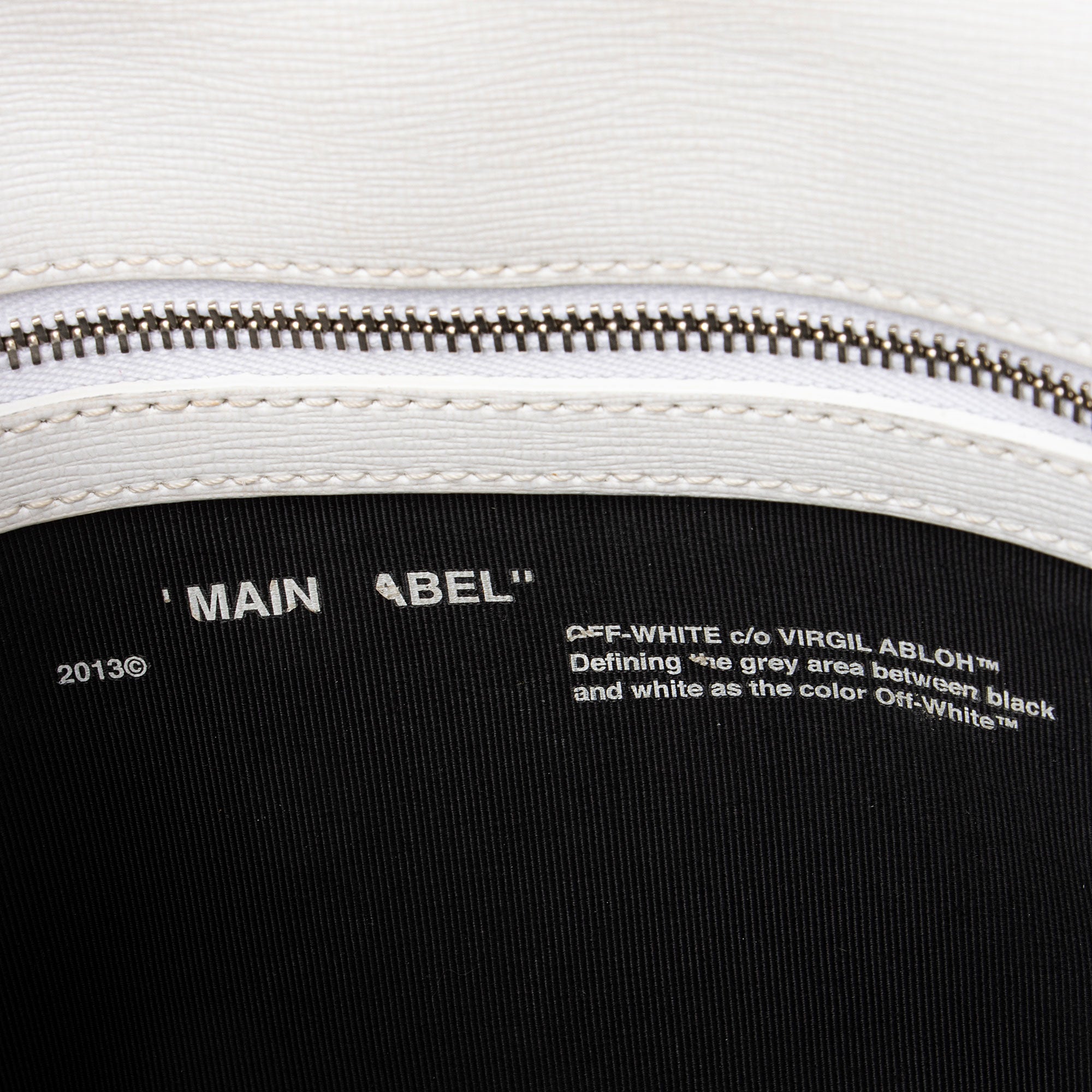 Off-White Leather Binder Clip Shoulder Bag