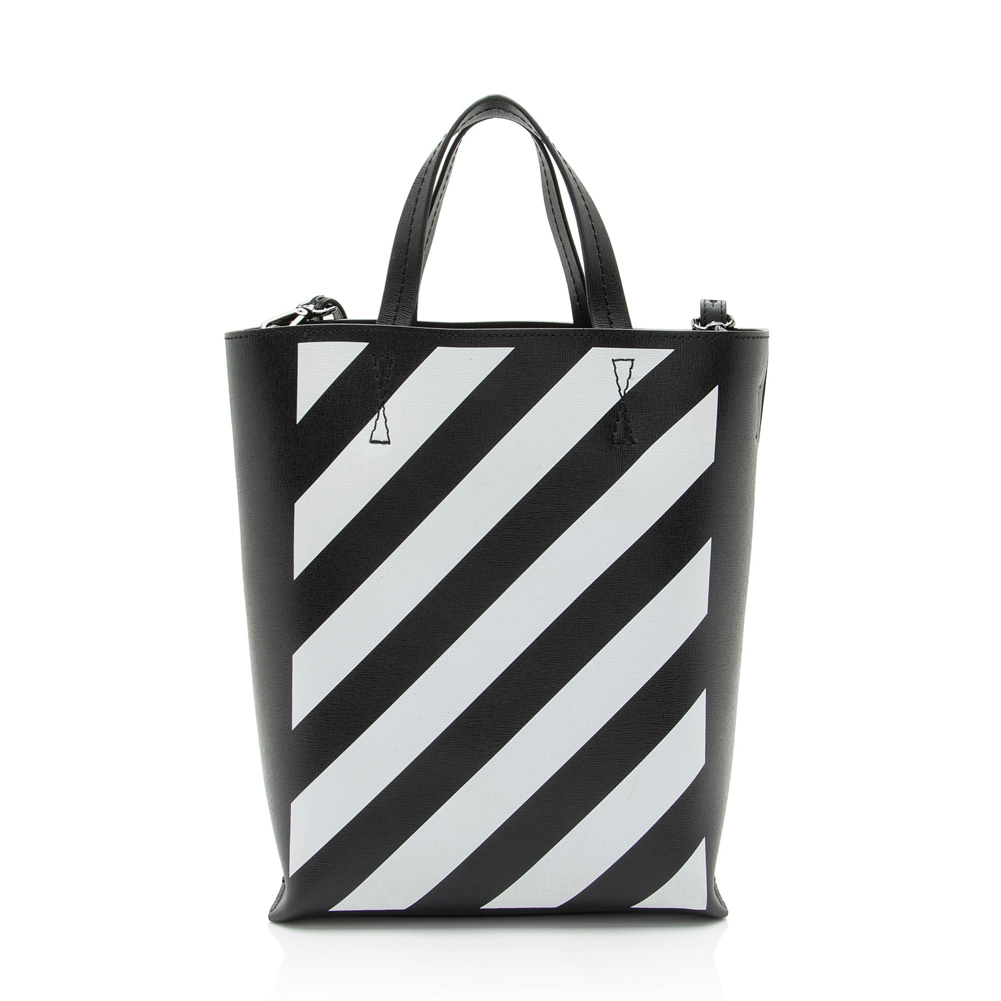Off-White Leather Diag Binder Crossbody (SHF-udqF0I)