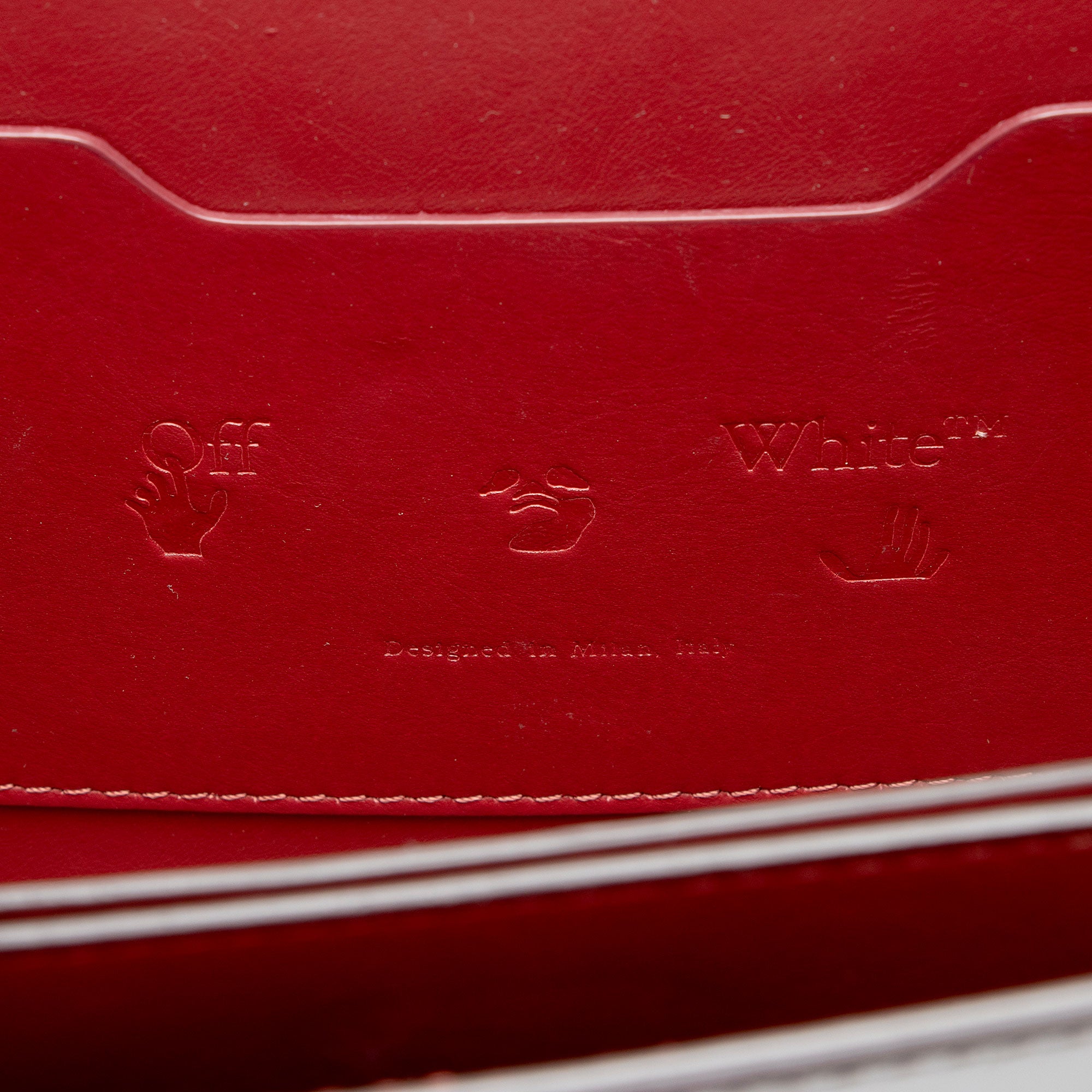 Off-White Leather Jitney 2.8 Bag