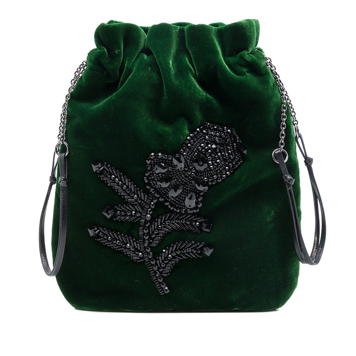 Prada Beaded Velluto Pouch