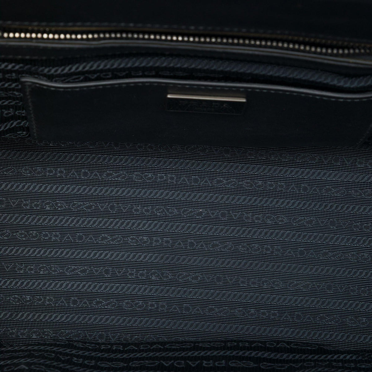 Prada Bicolor Glace Calf Sound Lock Satchel