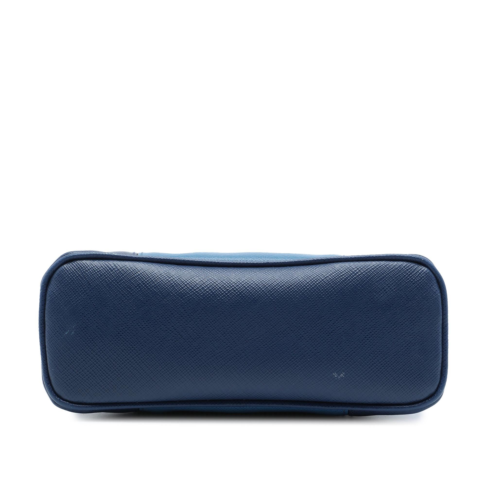 Prada Bicolor Saffiano Dome Clutch