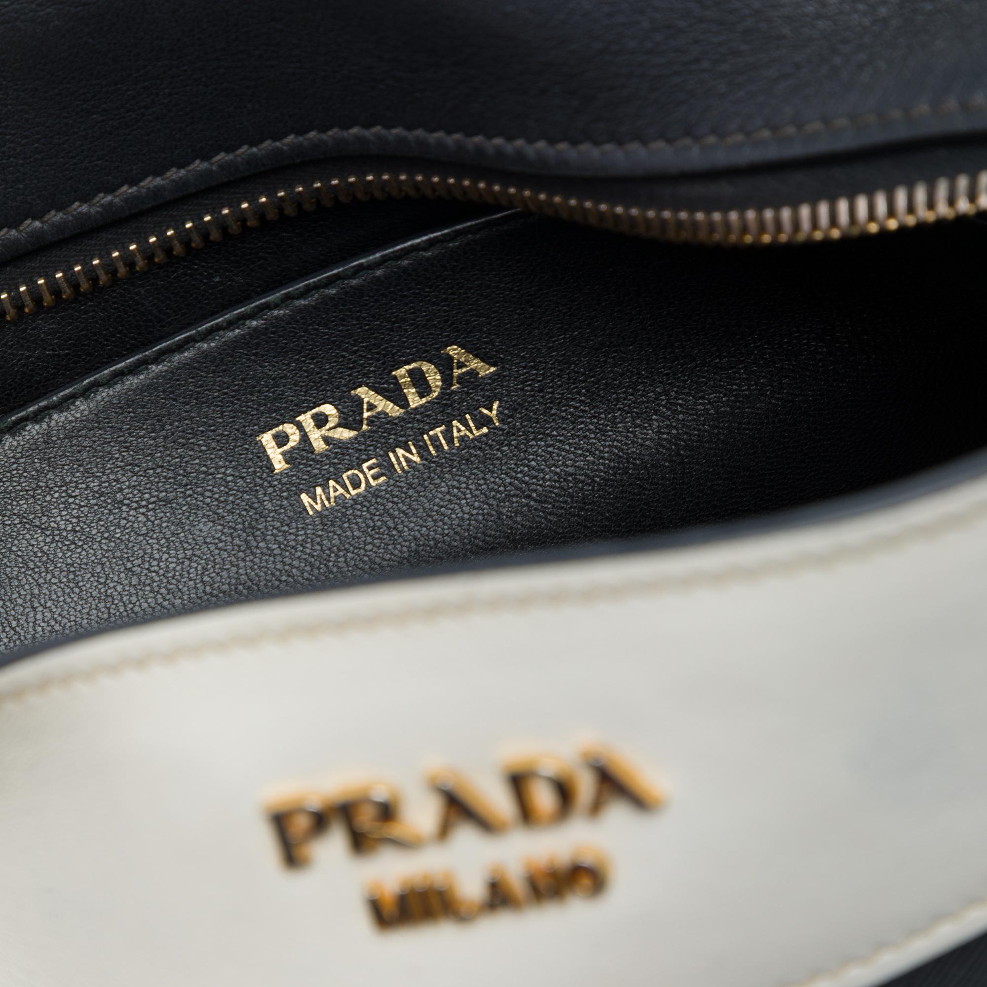 Prada Bicolor Saffiano and City Calf Esplanade Crossbody