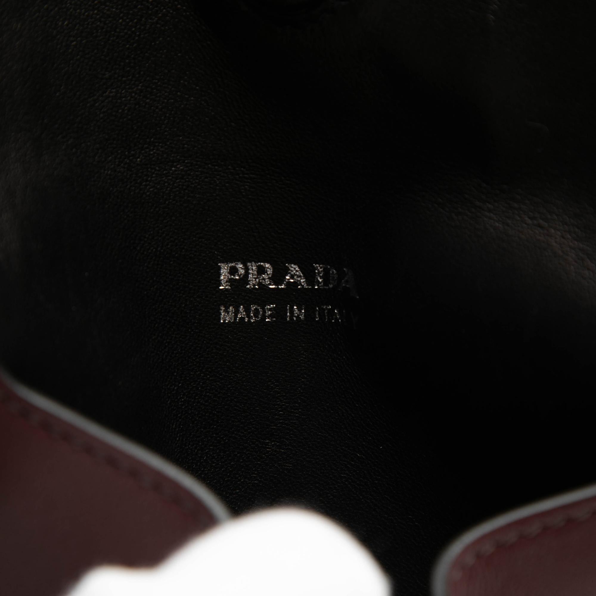 Prada Bicolor Soft Calf Double Turnlock Satchel