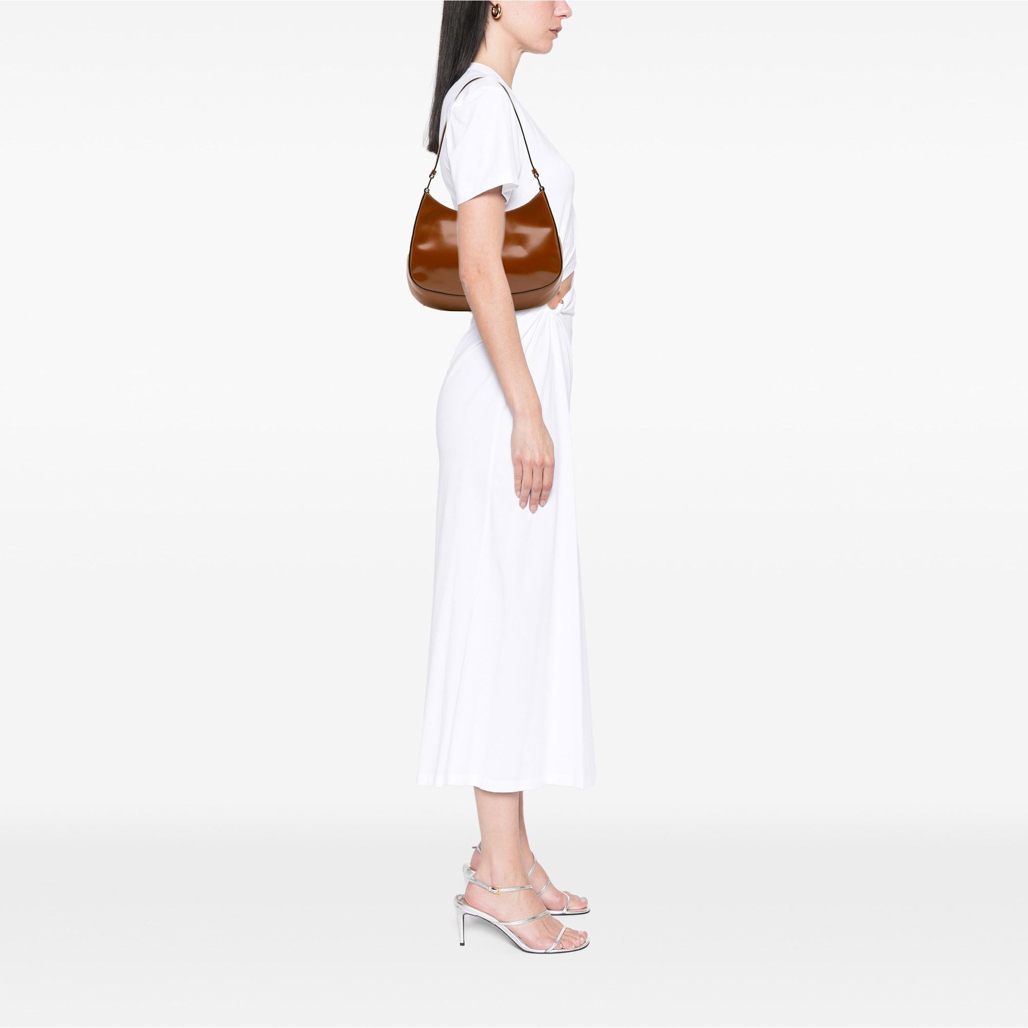 Prada Brushed Leather Cleo Shoulder Bag