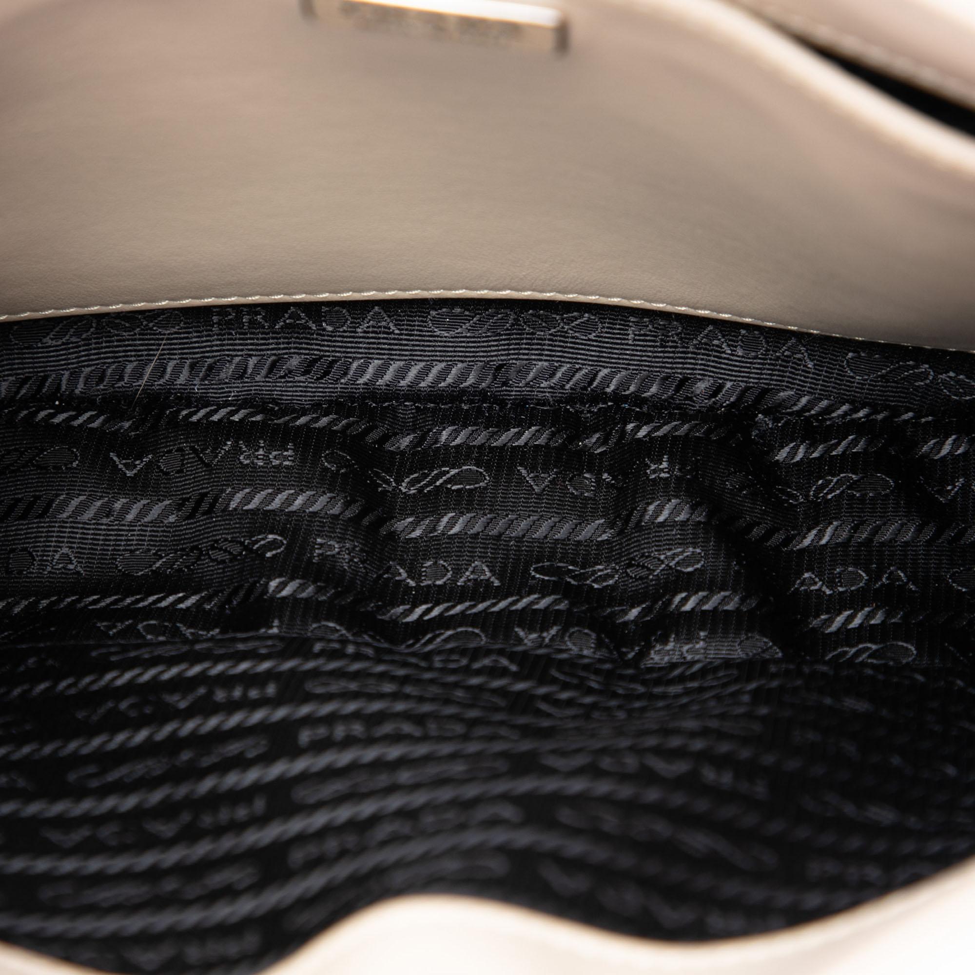 Prada Brushed Leather Cleo Shoulder Bag