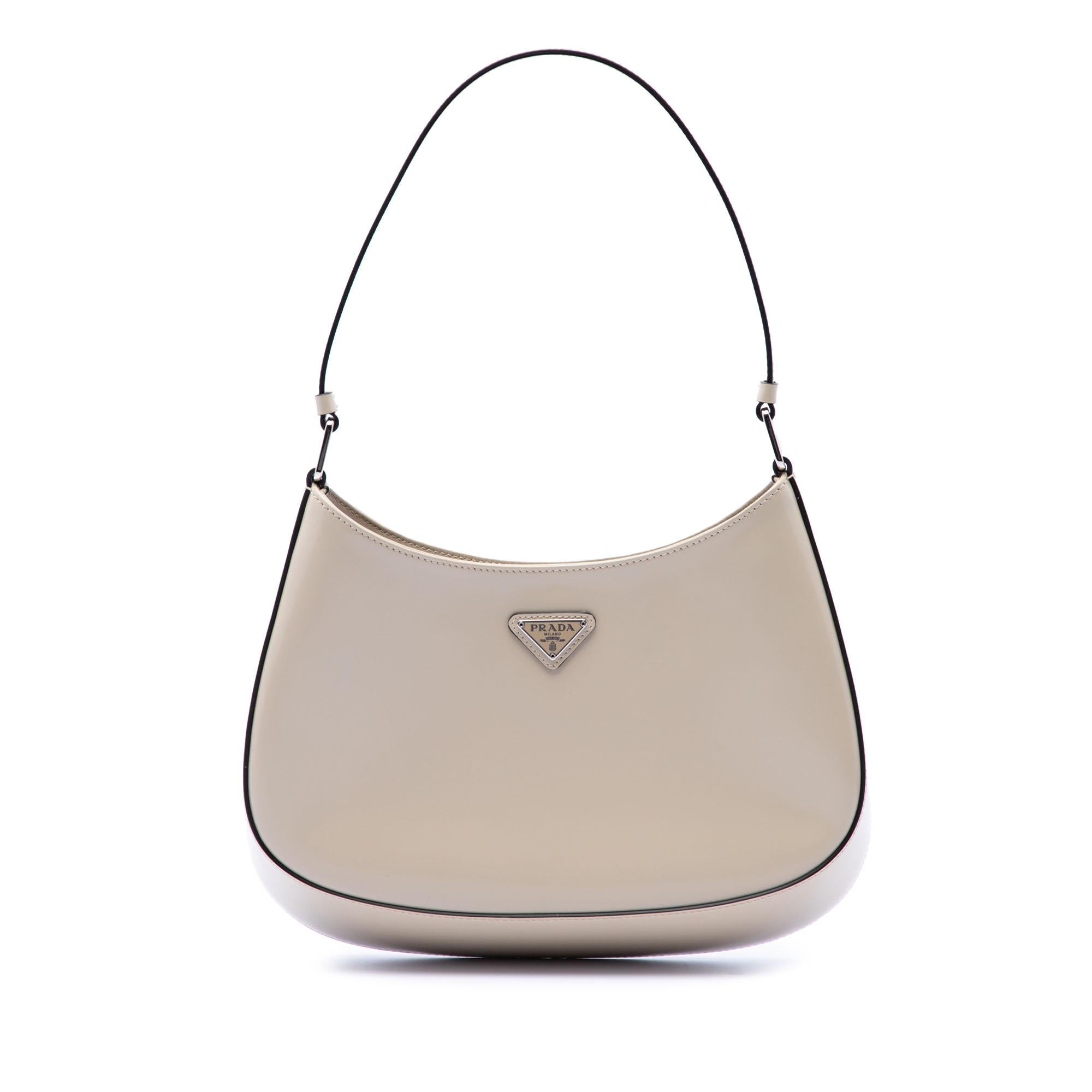 Prada Brushed Leather Cleo Shoulder Bag