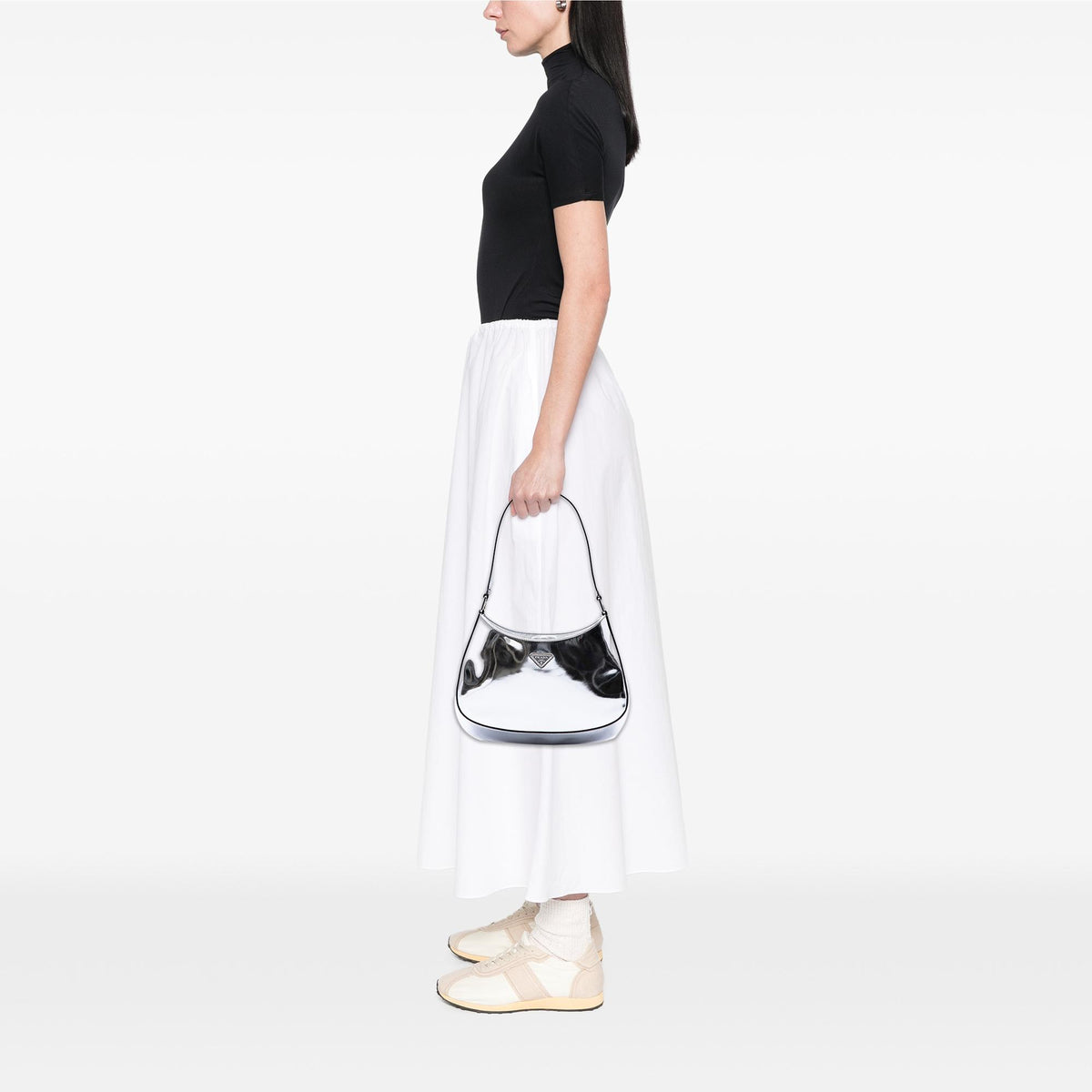 Prada Brushed Leather Cleo Shoulder Bag
