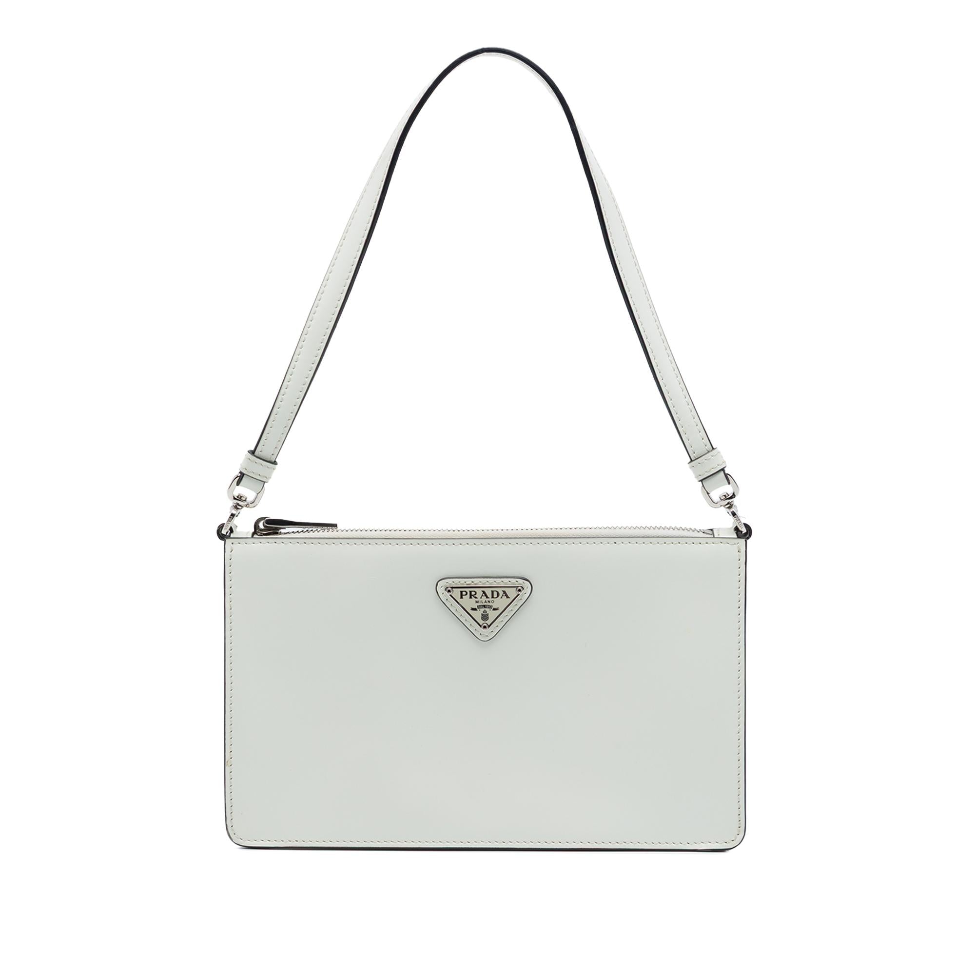 Prada Brushed Leather Shoulder Bag