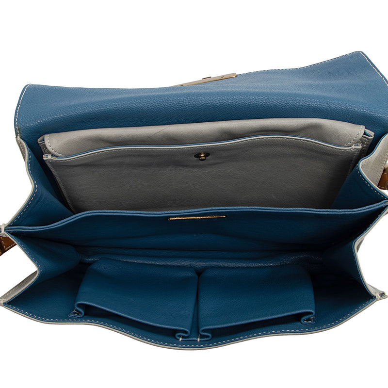 Prada Buffalo Sound Flap Padlock Shoulder Bag (SHF-9Xfle4)