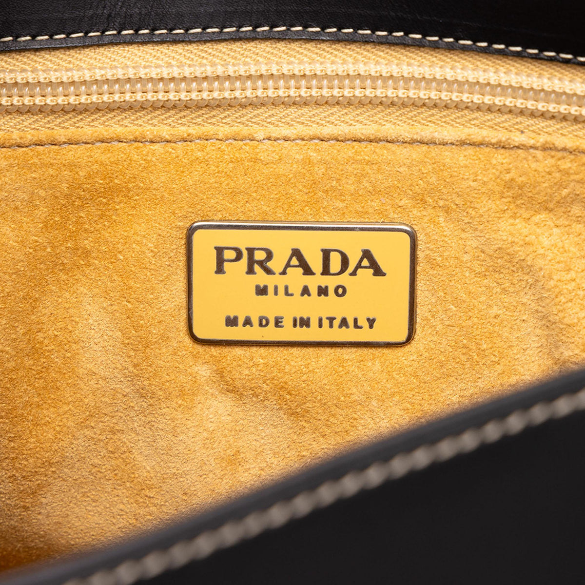 Prada Calfskin Buckle Messenger Bag