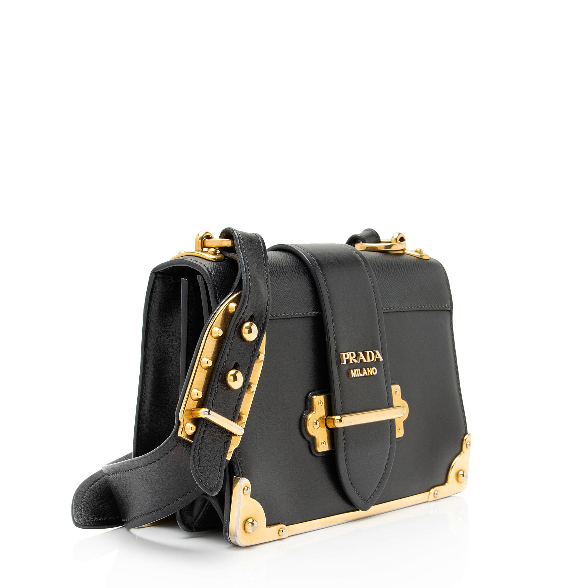 Prada Calfskin Cahier Shoulder Bag