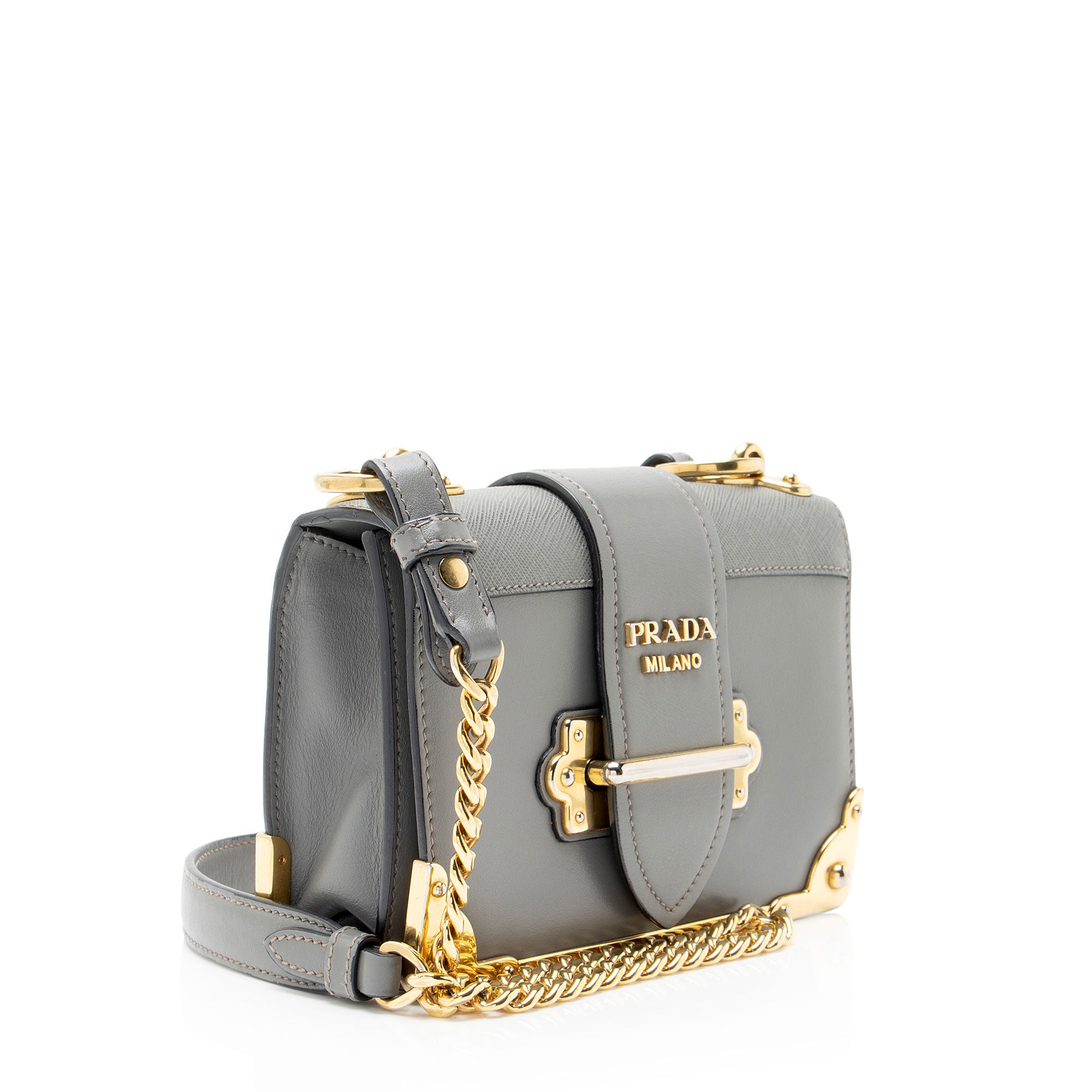 Prada Calfskin Cahier Shoulder Bag