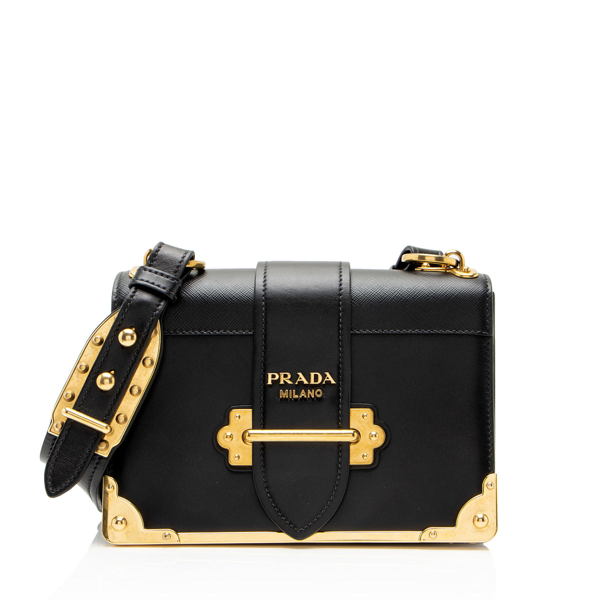 Prada Calfskin Cahier Shoulder Bag