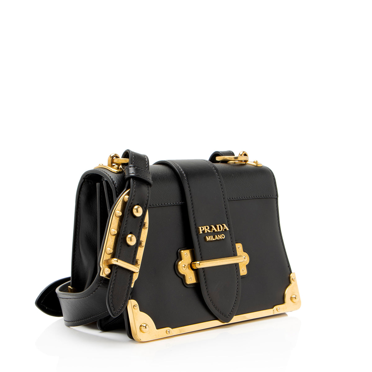 Prada Calfskin Cahier Shoulder Bag