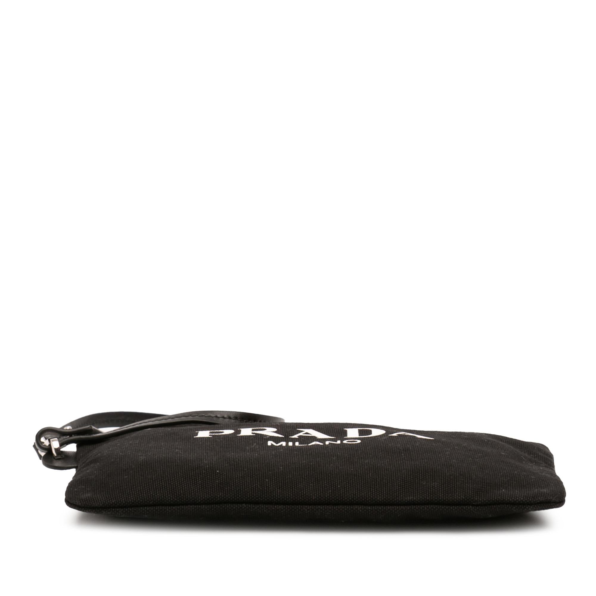 Prada Canapa Canvas Logo Wrislet Pouch