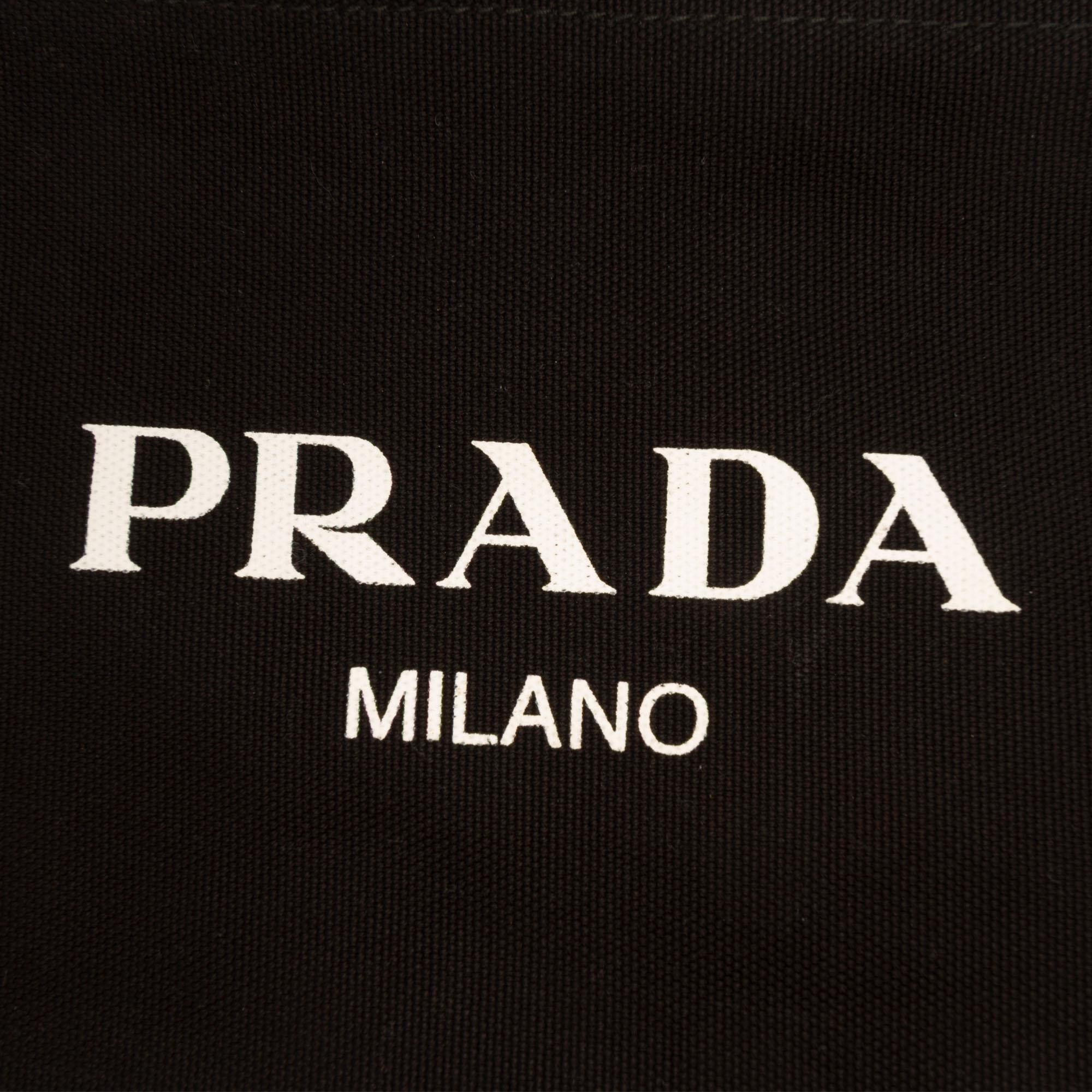 Prada Canapa Canvas Logo Wrislet Pouch