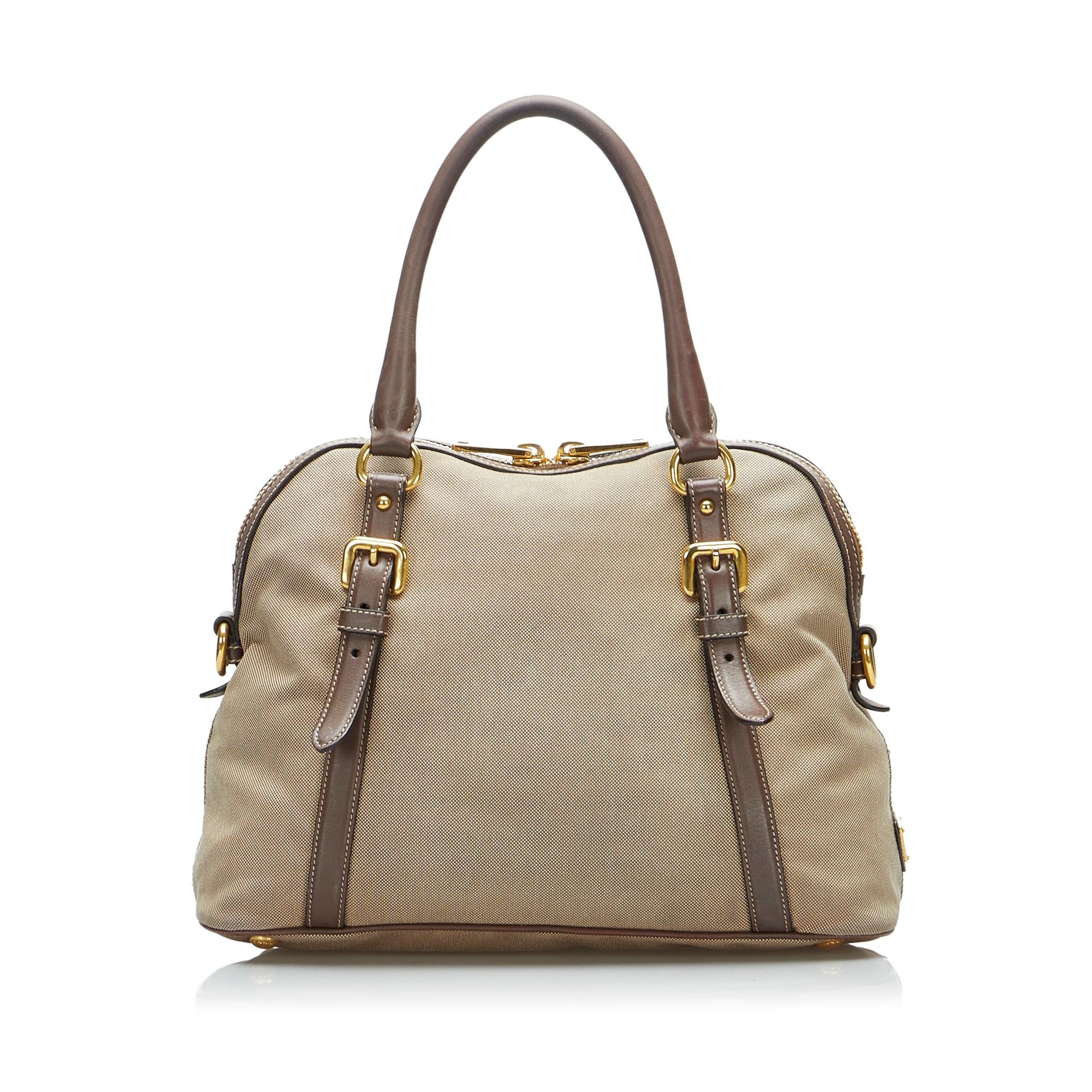 Prada Canapa Logo Satchel (SHG-na9faZ)