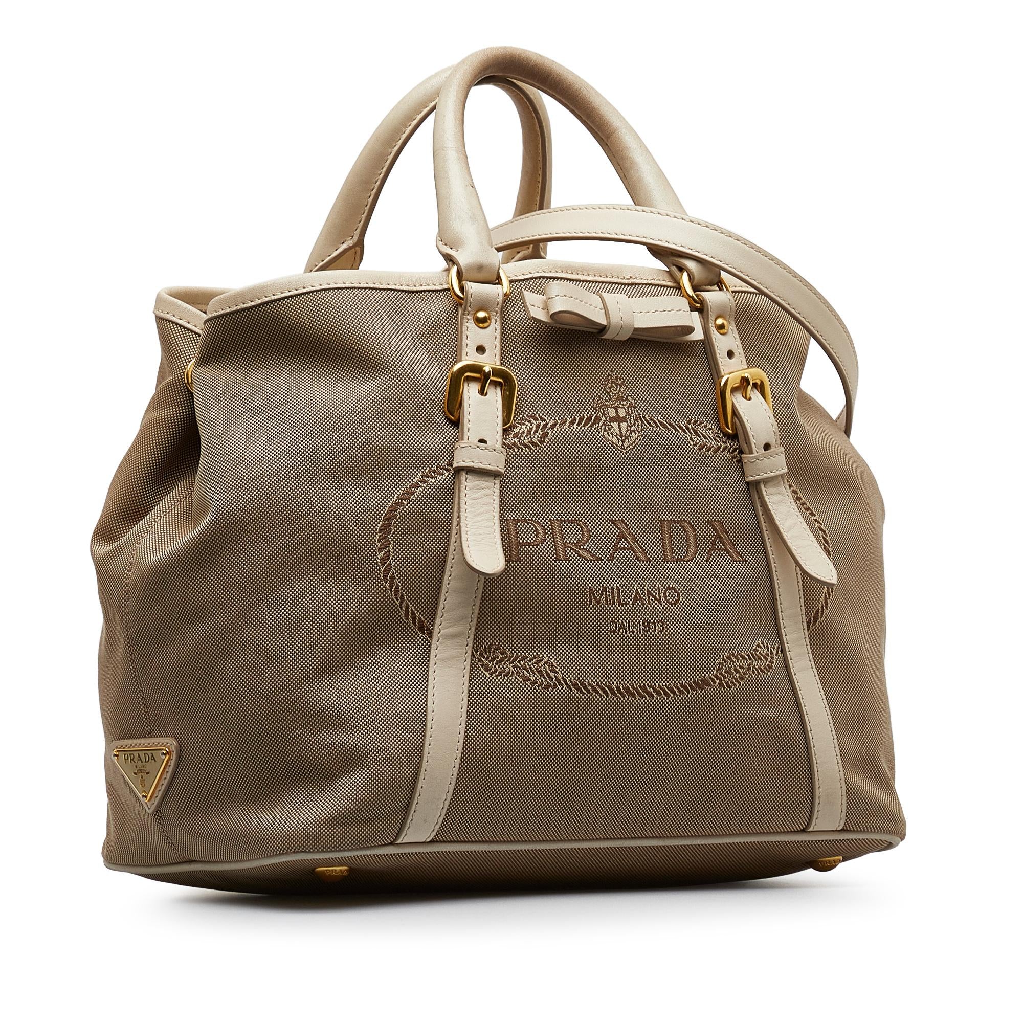Prada Canapa Logo Satchel (SHG-x9apjX)