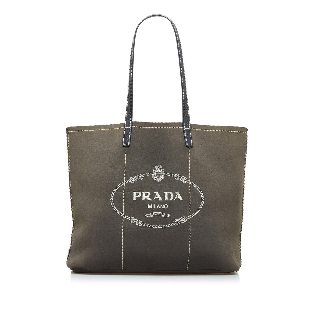 Prada Canapa Logo Tote Bag (SHG-WAhNSo) – LuxeDH