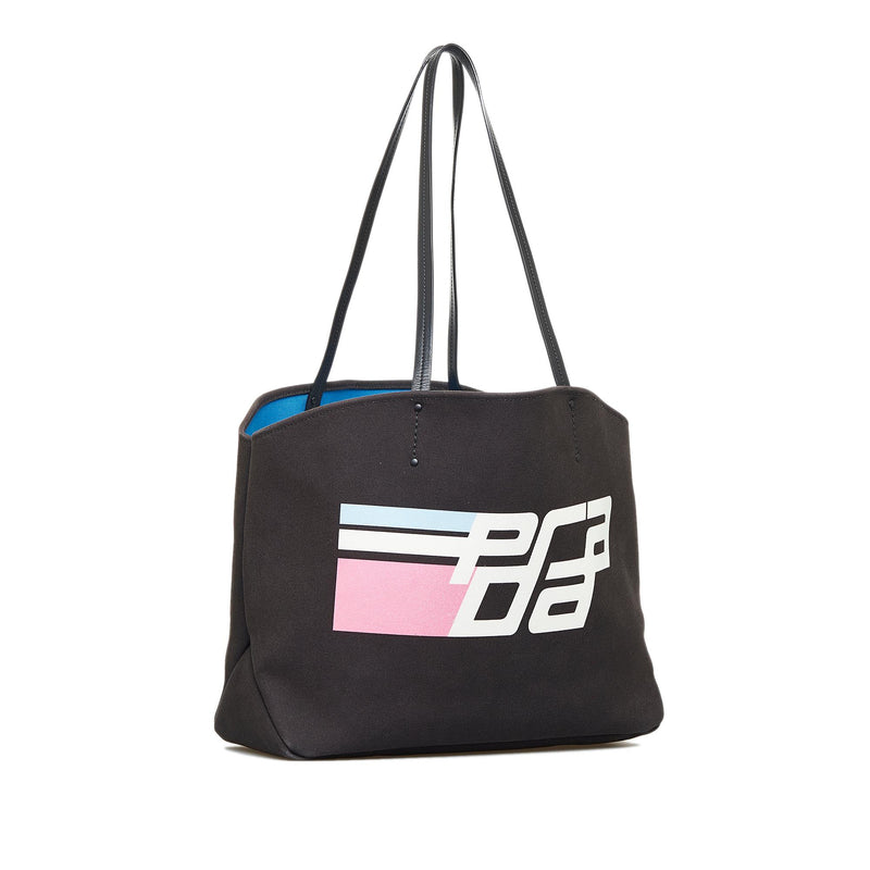 Prada Canapa Racing Logo Shopping Tote Bag (SHG-HhFFK0)