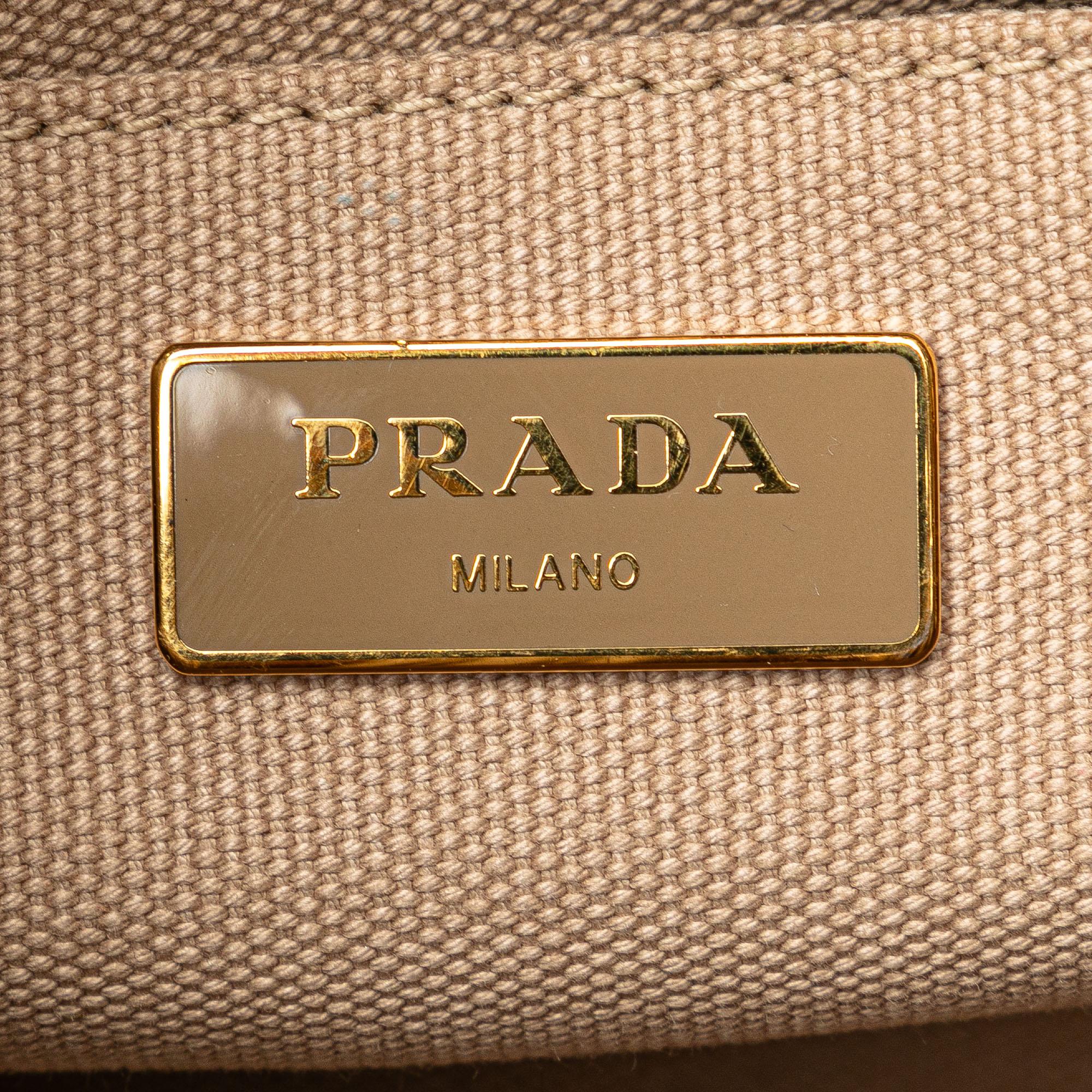 Prada Canapa Righe Logo Satchel (SHG-PdhwGp)
