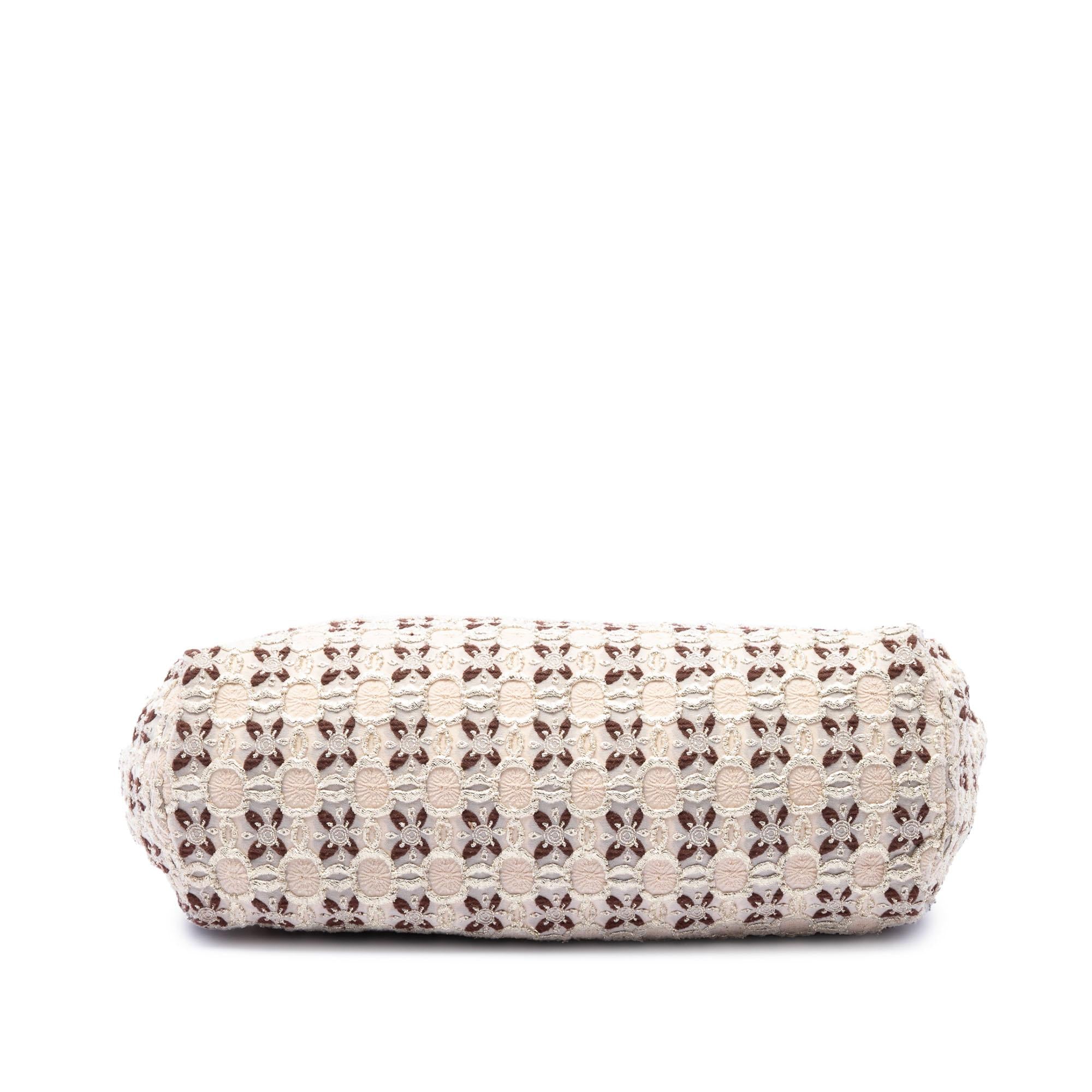 Prada Canvas Bow Cloquet Handle Bag