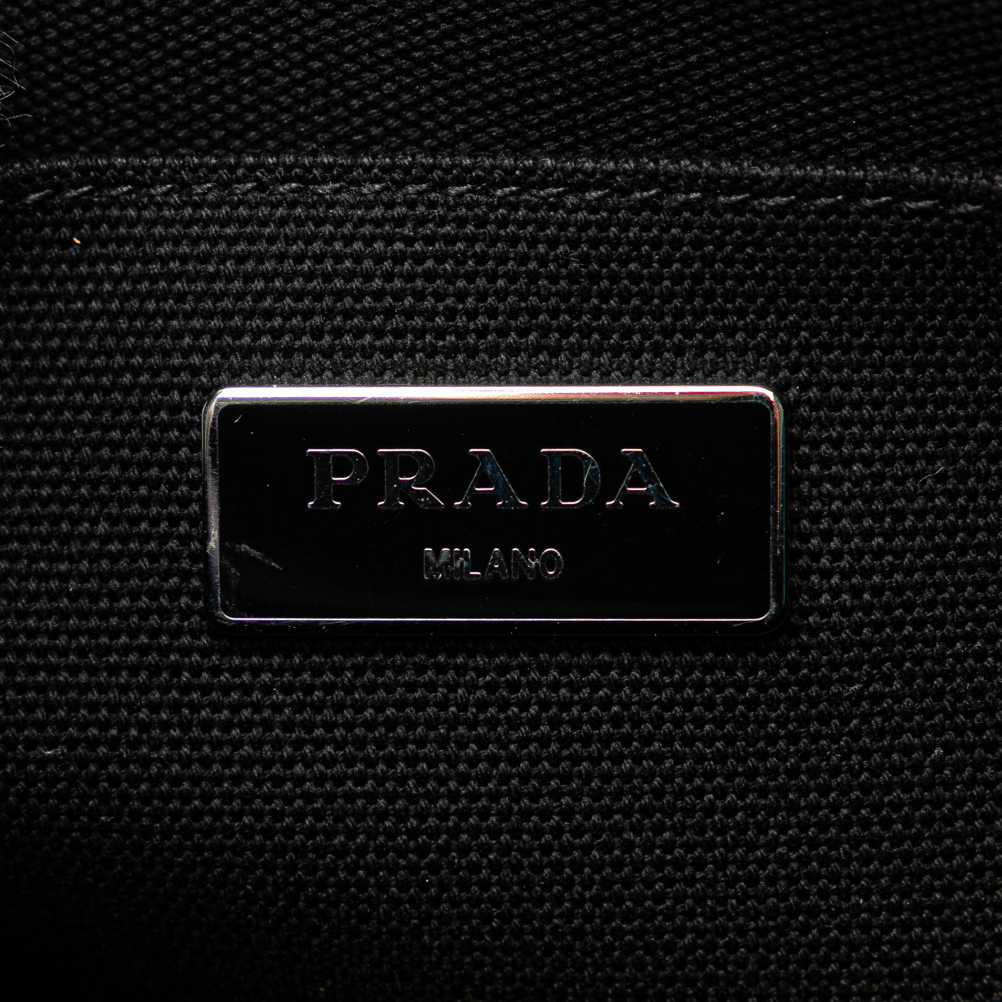 Prada Canvas Camouflage Canapa Logo Satchel