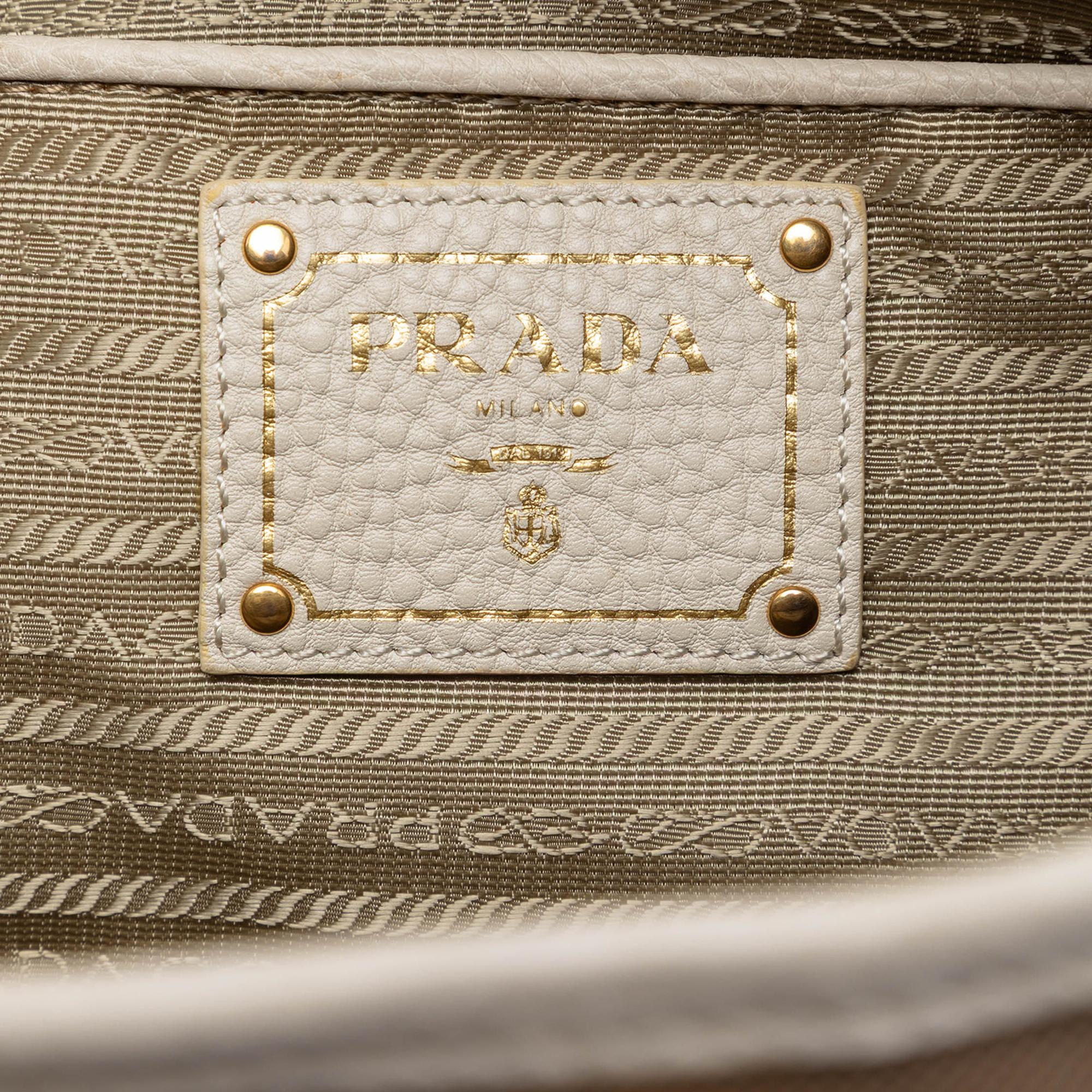 Prada Canvas Canapa Logo Bow Satchel