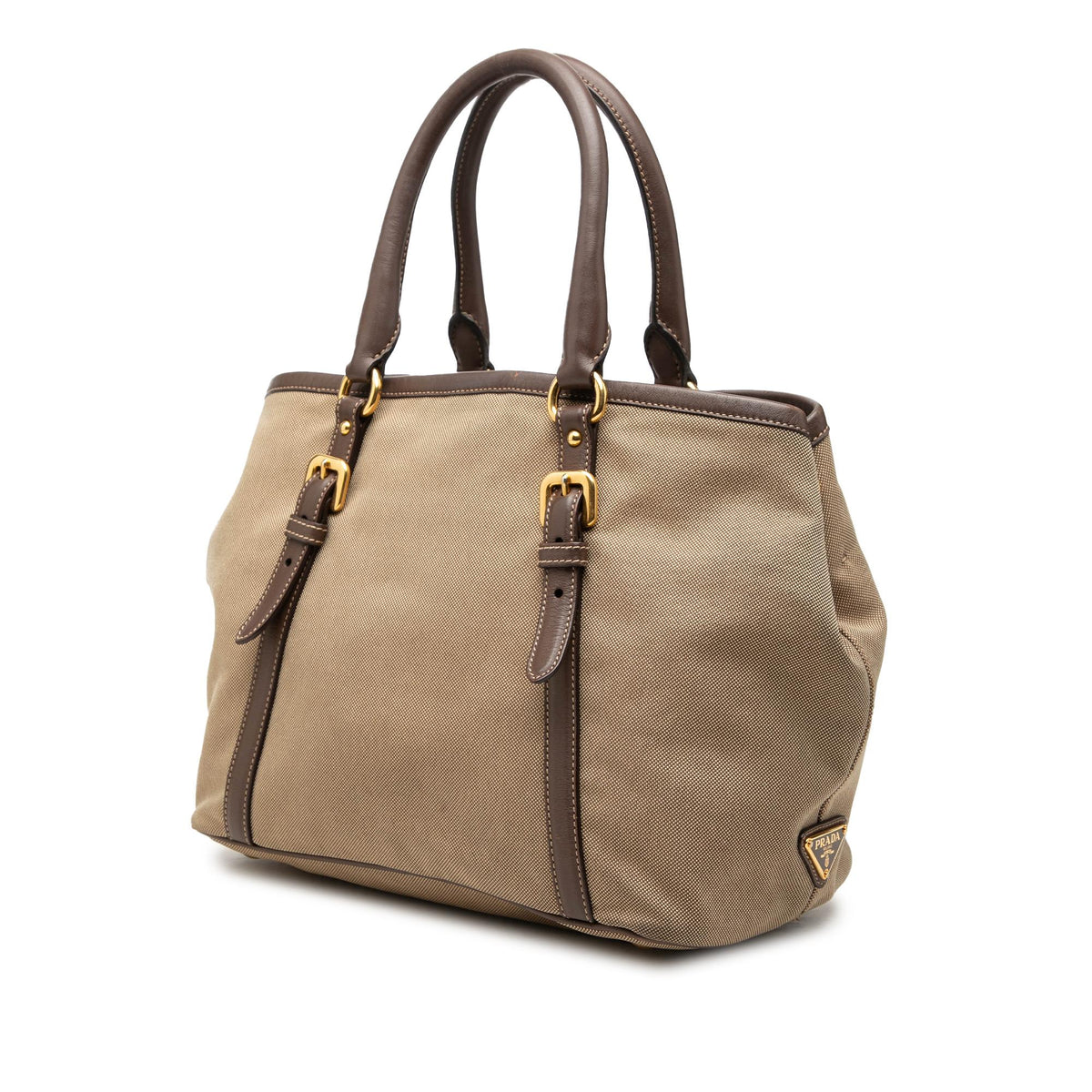Prada Canvas Canapa Logo Bow Satchel