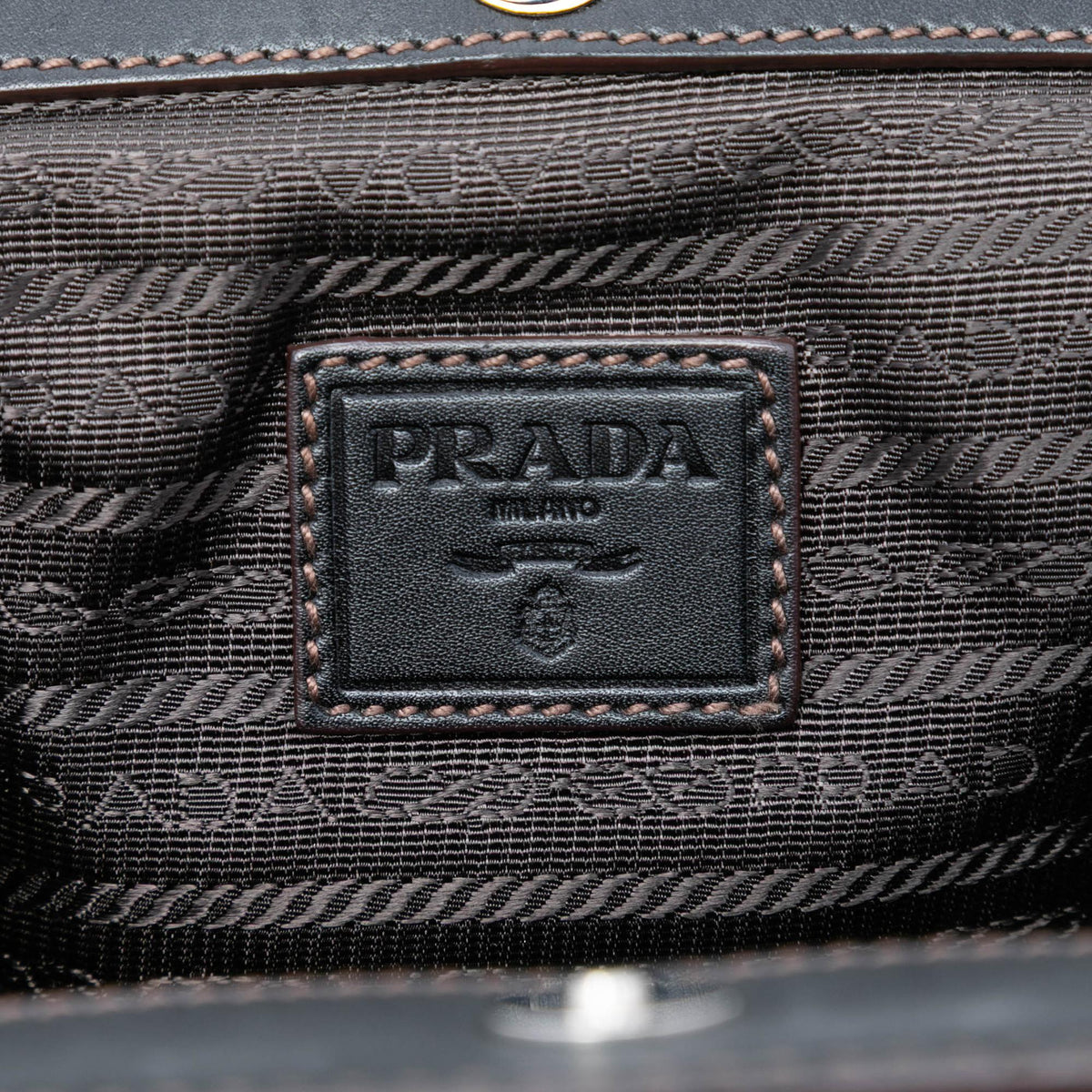 Prada Canvas Canapa Logo Frame Pouch