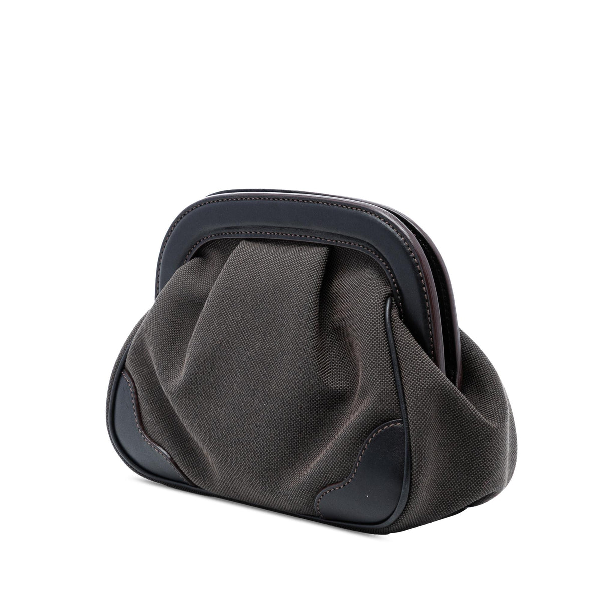 Prada Canvas Canapa Logo Frame Pouch