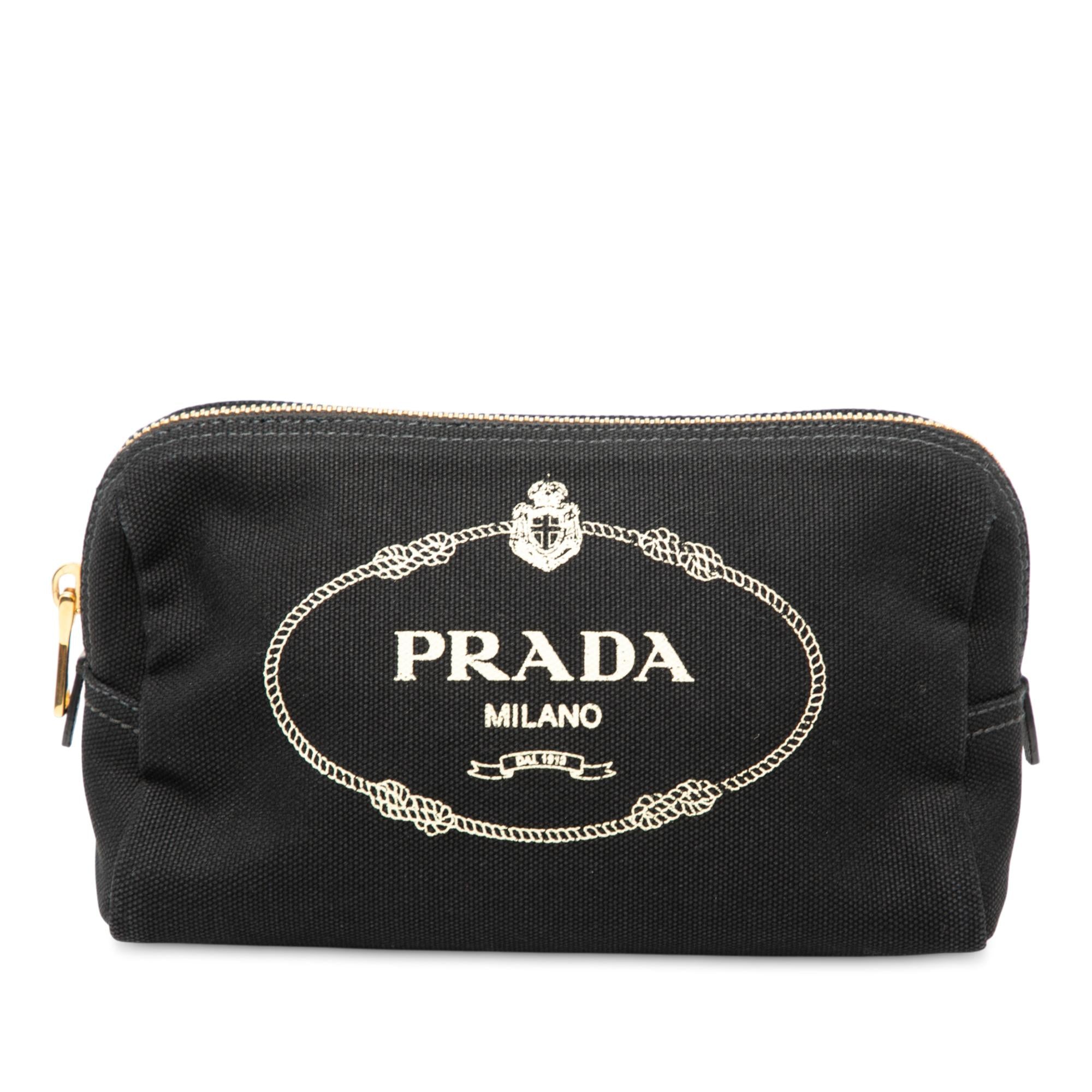 Prada Canvas Canapa Logo Pouch