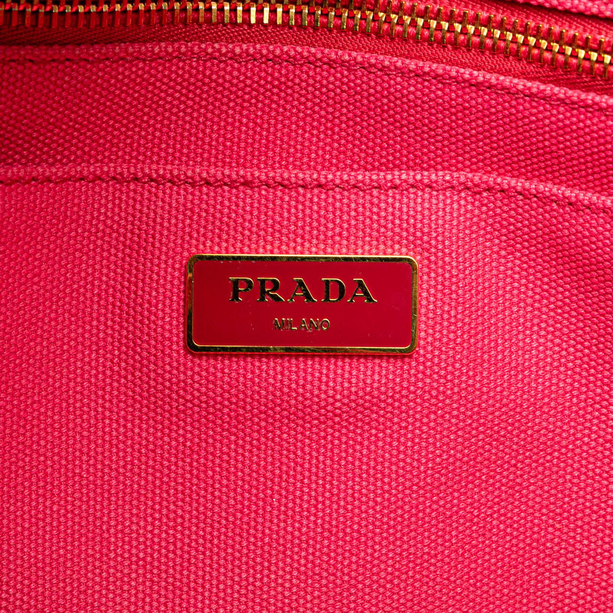 Prada Canvas Canapa Logo Satchel