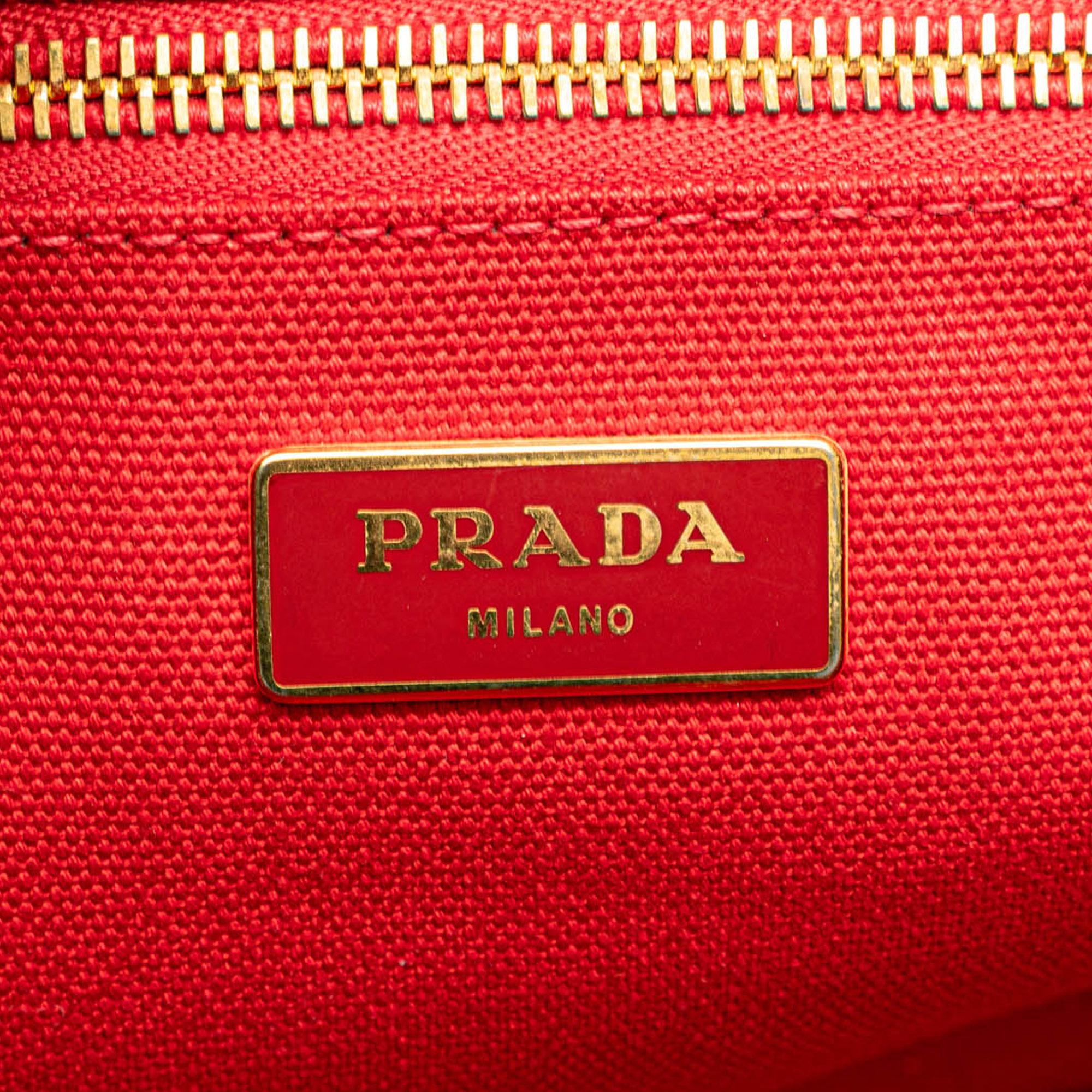 Prada Canvas Canapa Logo Satchel