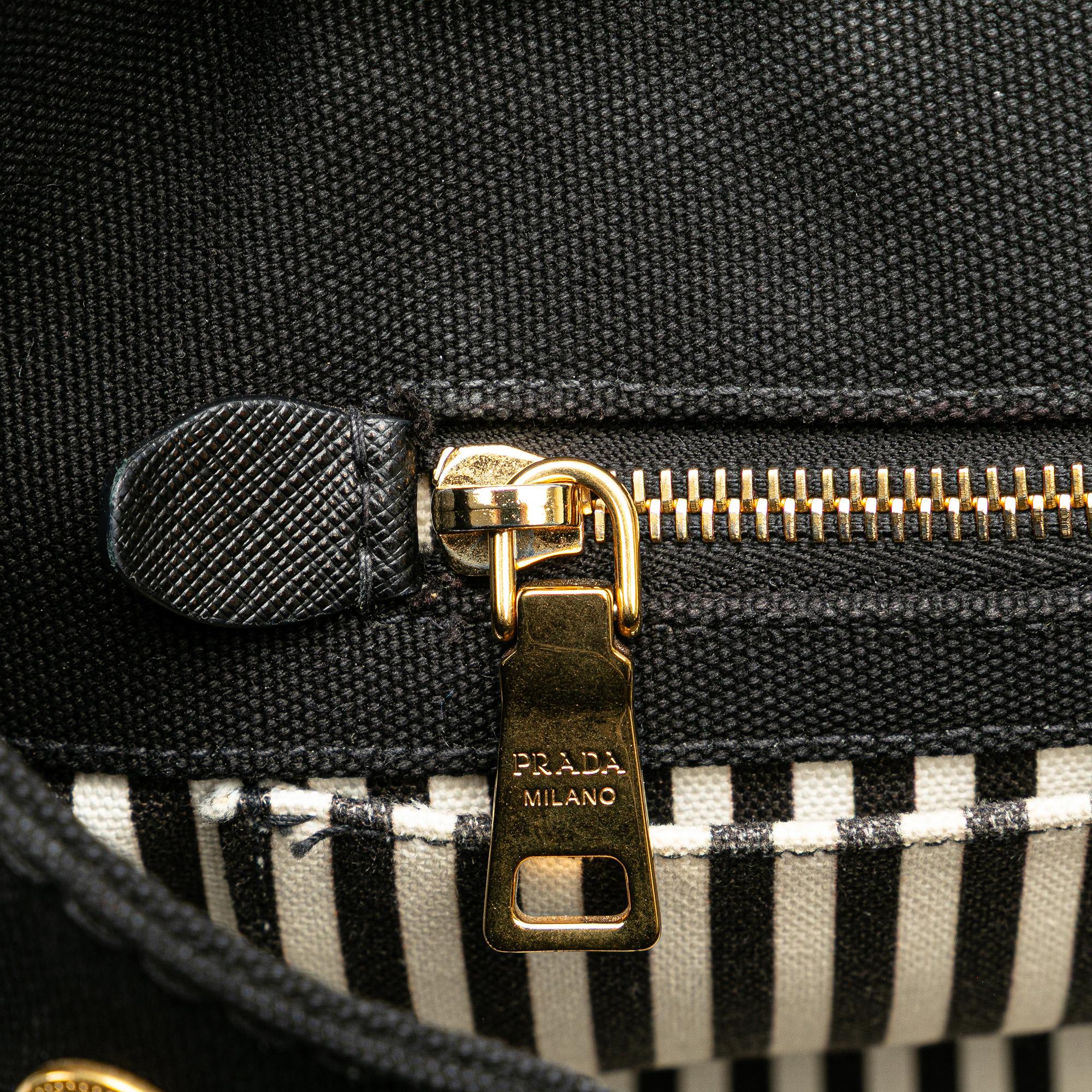 Prada Canvas Canapa Logo Satchel